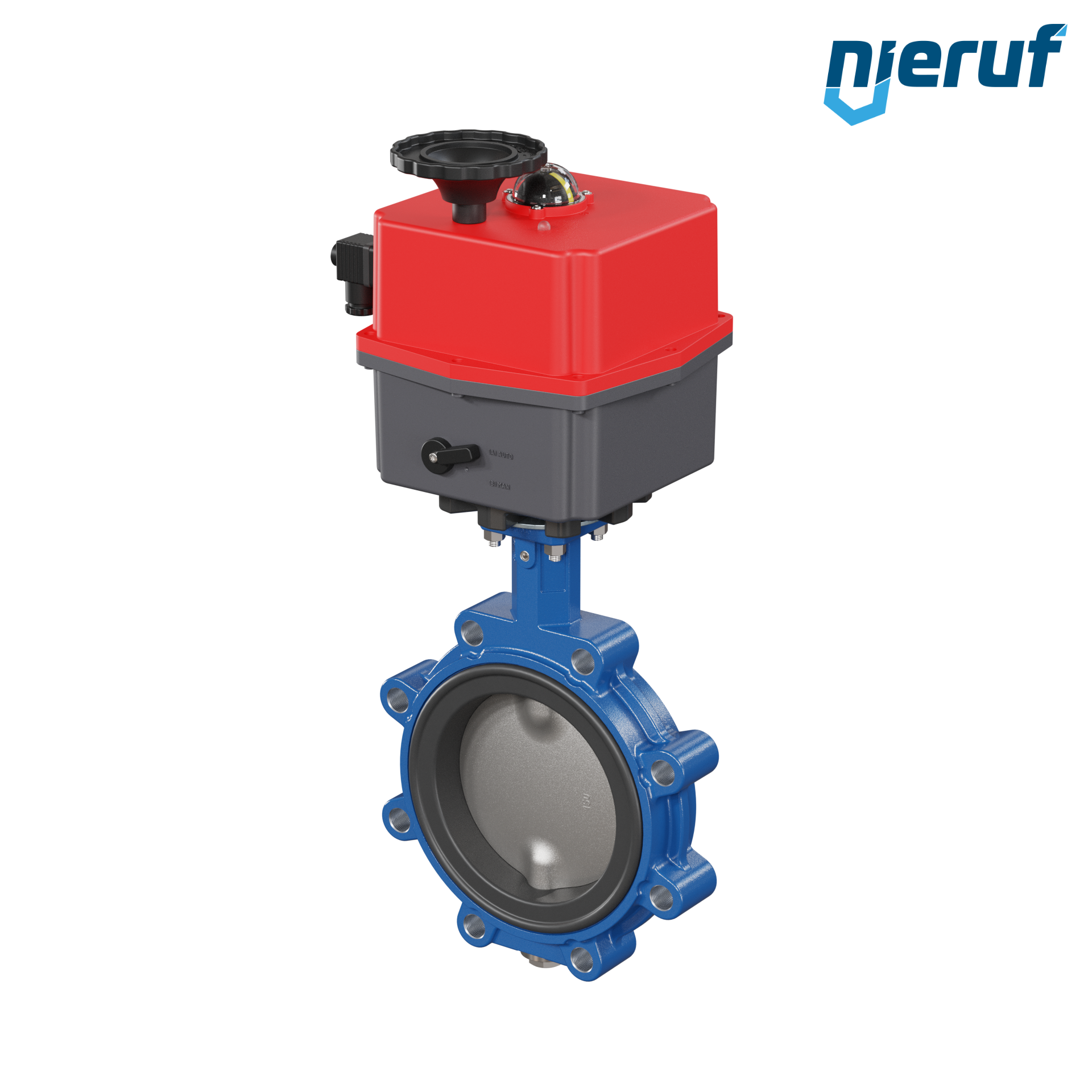 valvola a farfalla DN 150 con orecchie filettate / lug attuatore elettronico 24-240V FDA