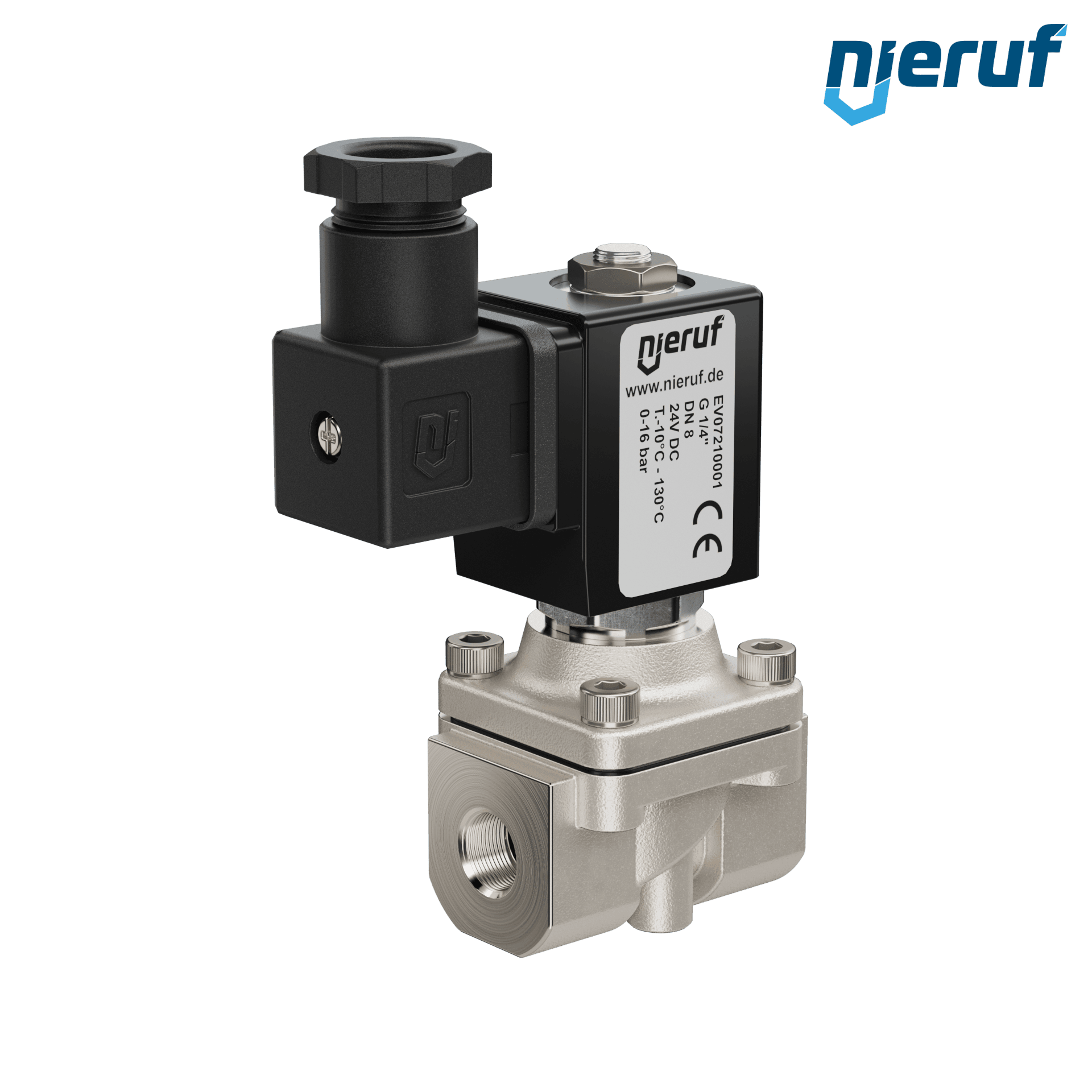elettrovalvola G 1/4" pollici acciaio inossidabile EV07 EPDM 24V DC