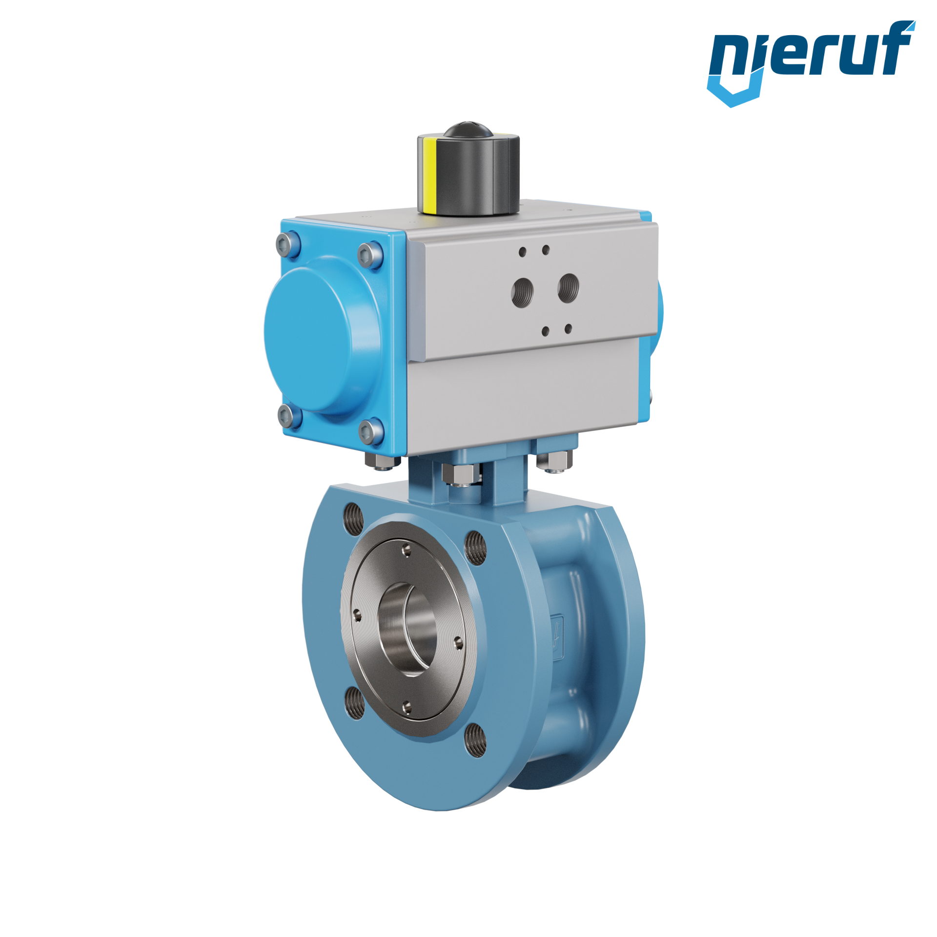 valvola a sfera flangiata dal design compatto DN40 PK06 azionamento rotativo pneumatico a doppio effetto