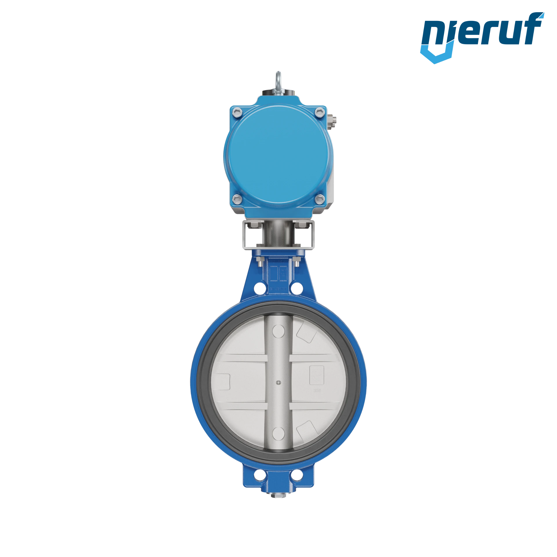 valvola a farfalla DN 350 AK01 FPM attuatore pneumatico a semplice effetto chiusura a molla