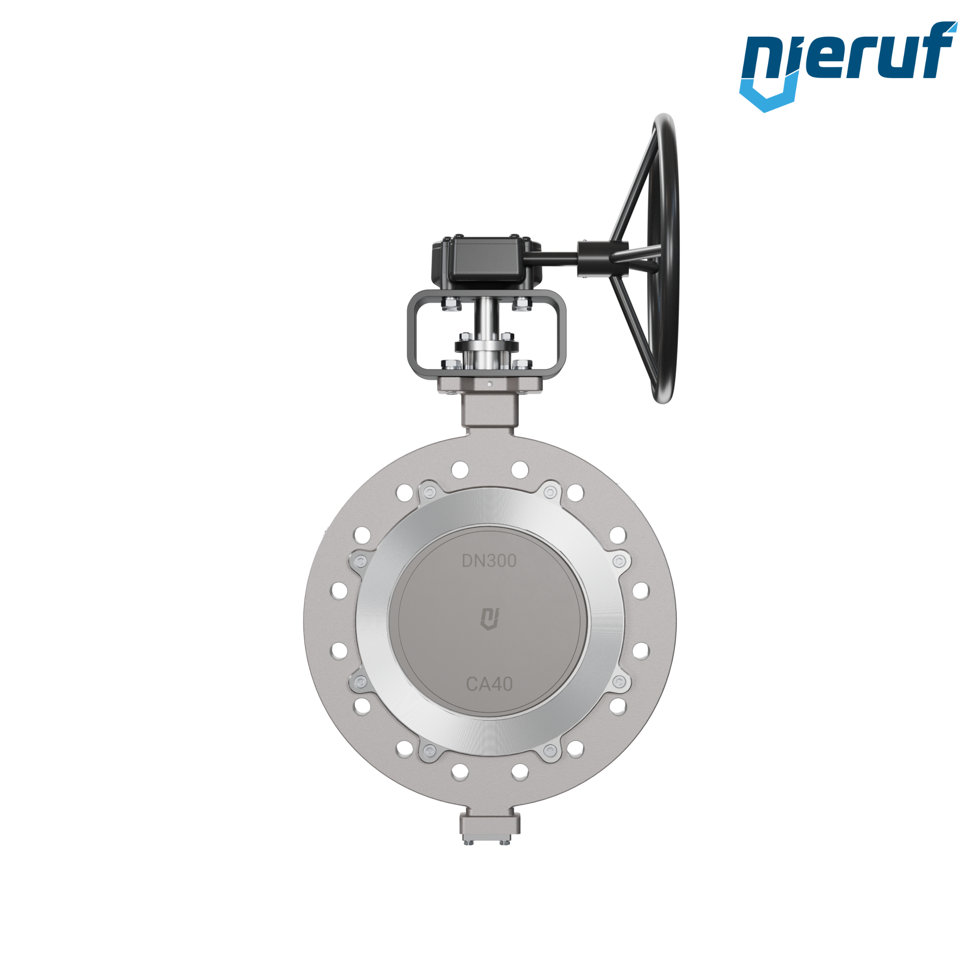 valvola a farfalla triplo eccentrico acciaio inox AK14 DN 300 PN25 volantino