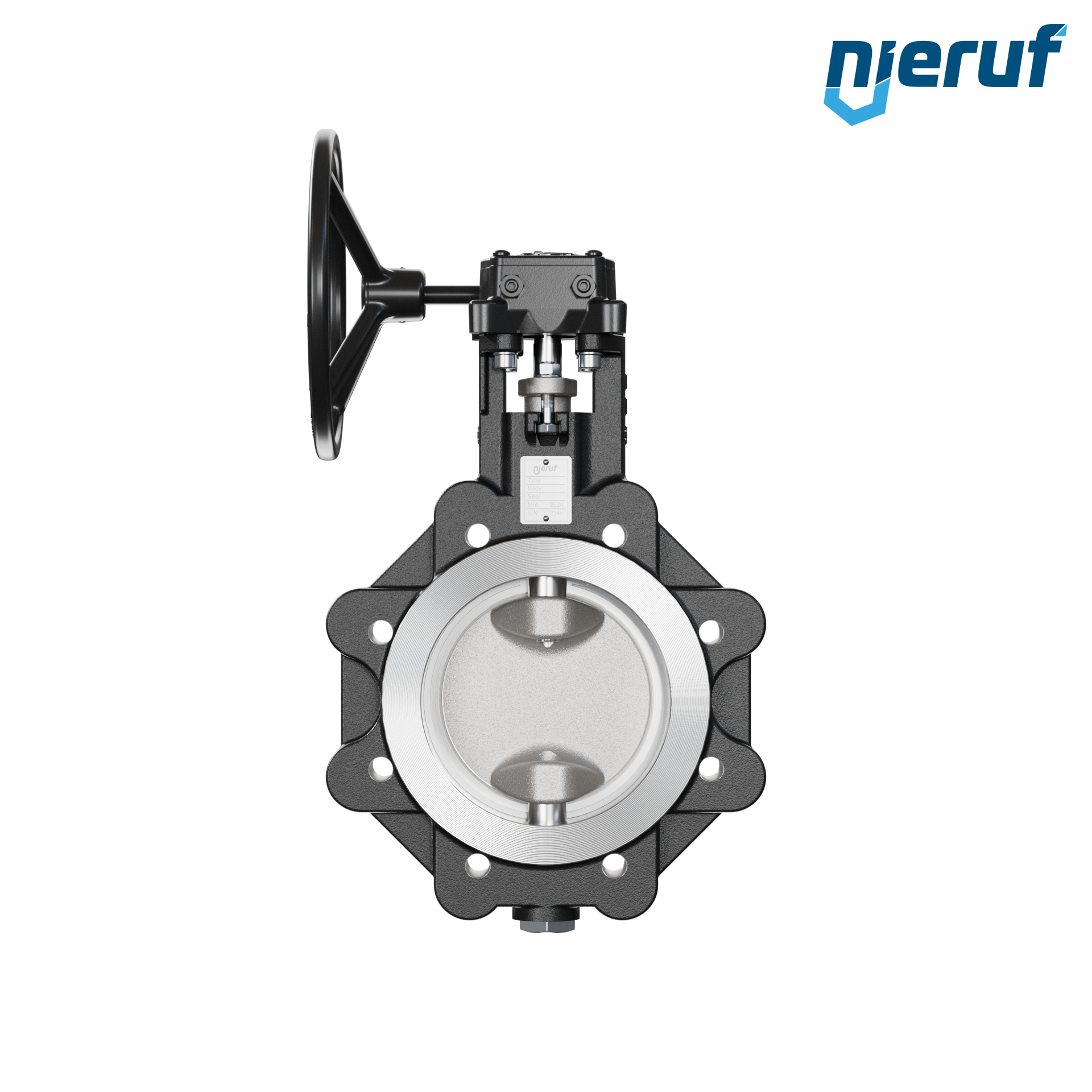 valvola a farfalla doppio eccentrico AK12 DN 125 PN10-PN16 volantino
