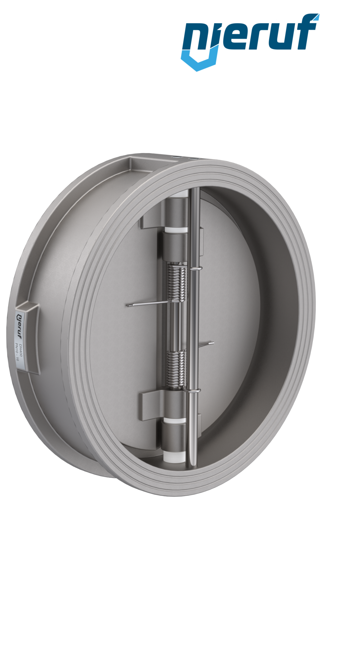 valvola di ritegno a doppio battente DN400 DR03 acciaio inossidabile 1.4408 NBR