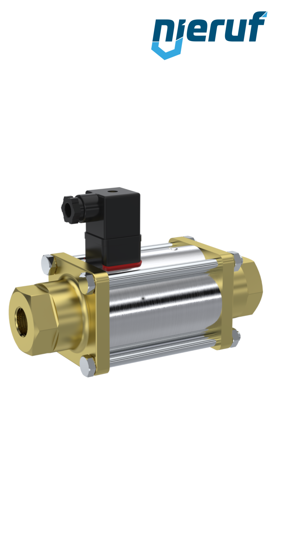 valvola coassiale 1" pollici filettatura interna - DN25 ottone 24V DC NC - per applicazione con acqua