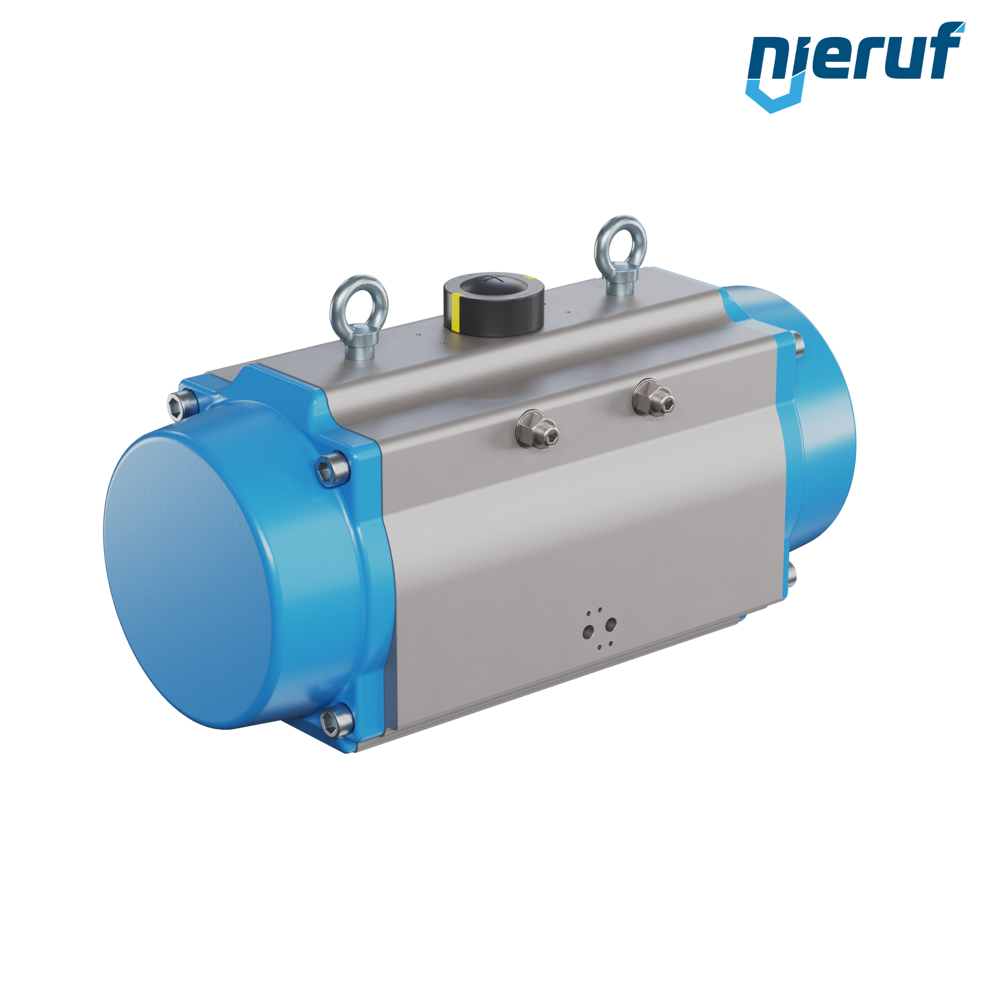 attuatore pneumatico AN02 a singolo effetto, apertura a molla versione per alta temperatura GS-240 90° con 3 molle