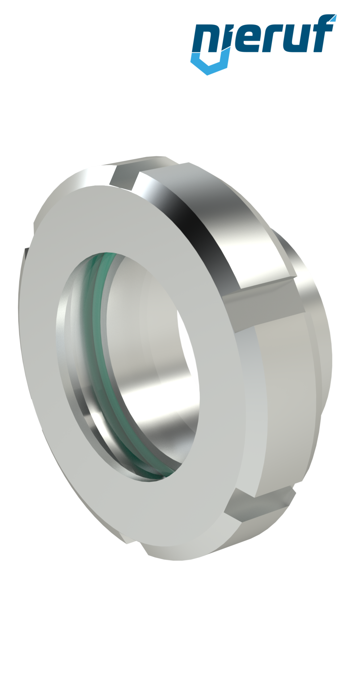 oblò di osservazione filettato / specola visiva a ghiera DN40 - 1 1/2" pollici secondo DIN 11851 acciaio inossidabile 1.4404