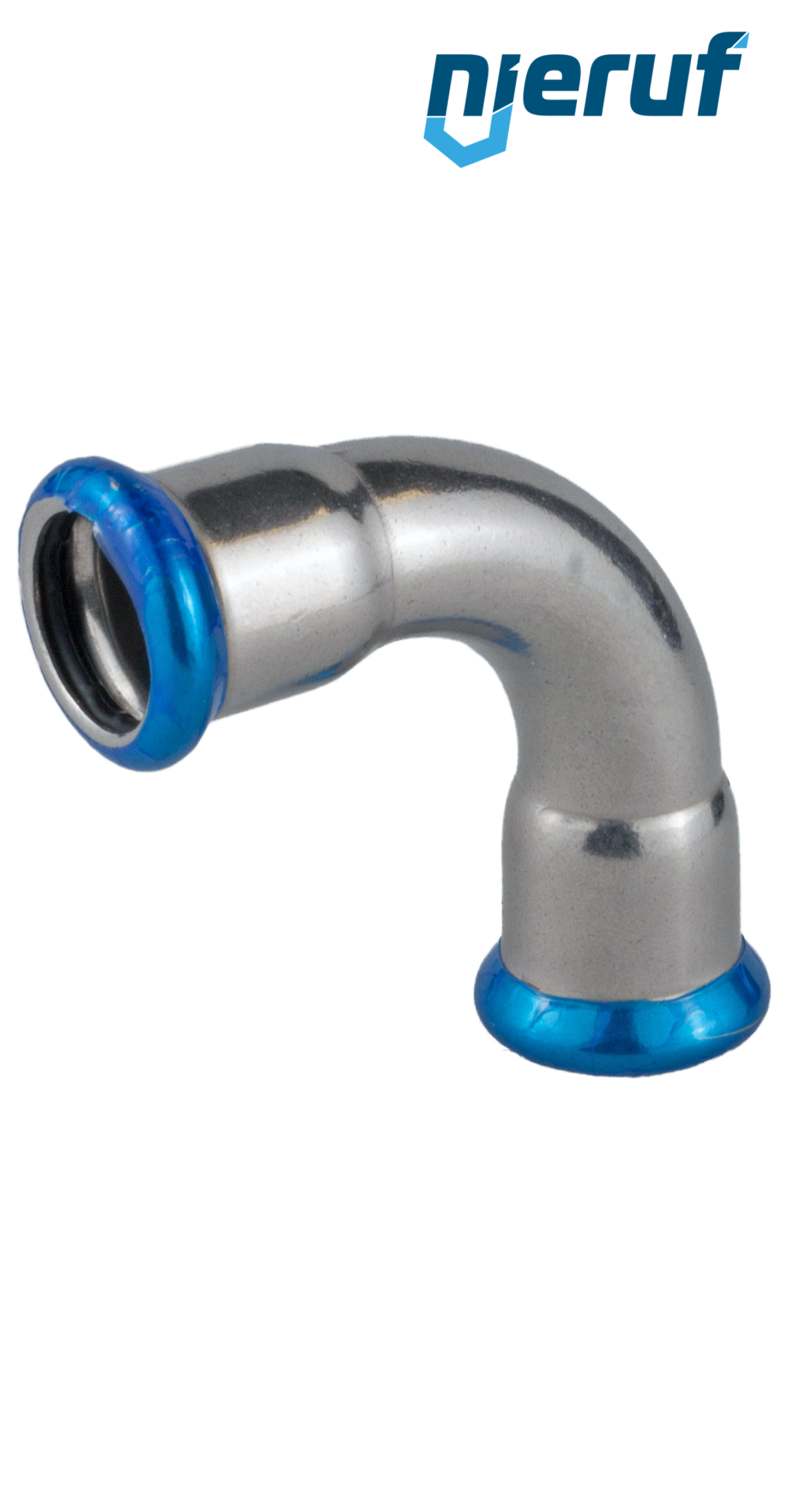 Raccordo a gomito a pressare 90° F x F DN40 - 42,0 mm acciaio inox