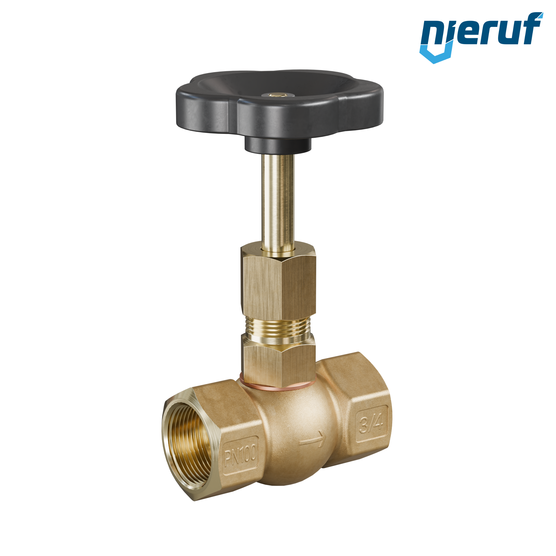 valvola a spillo 3/4" pollici NV02 ottone