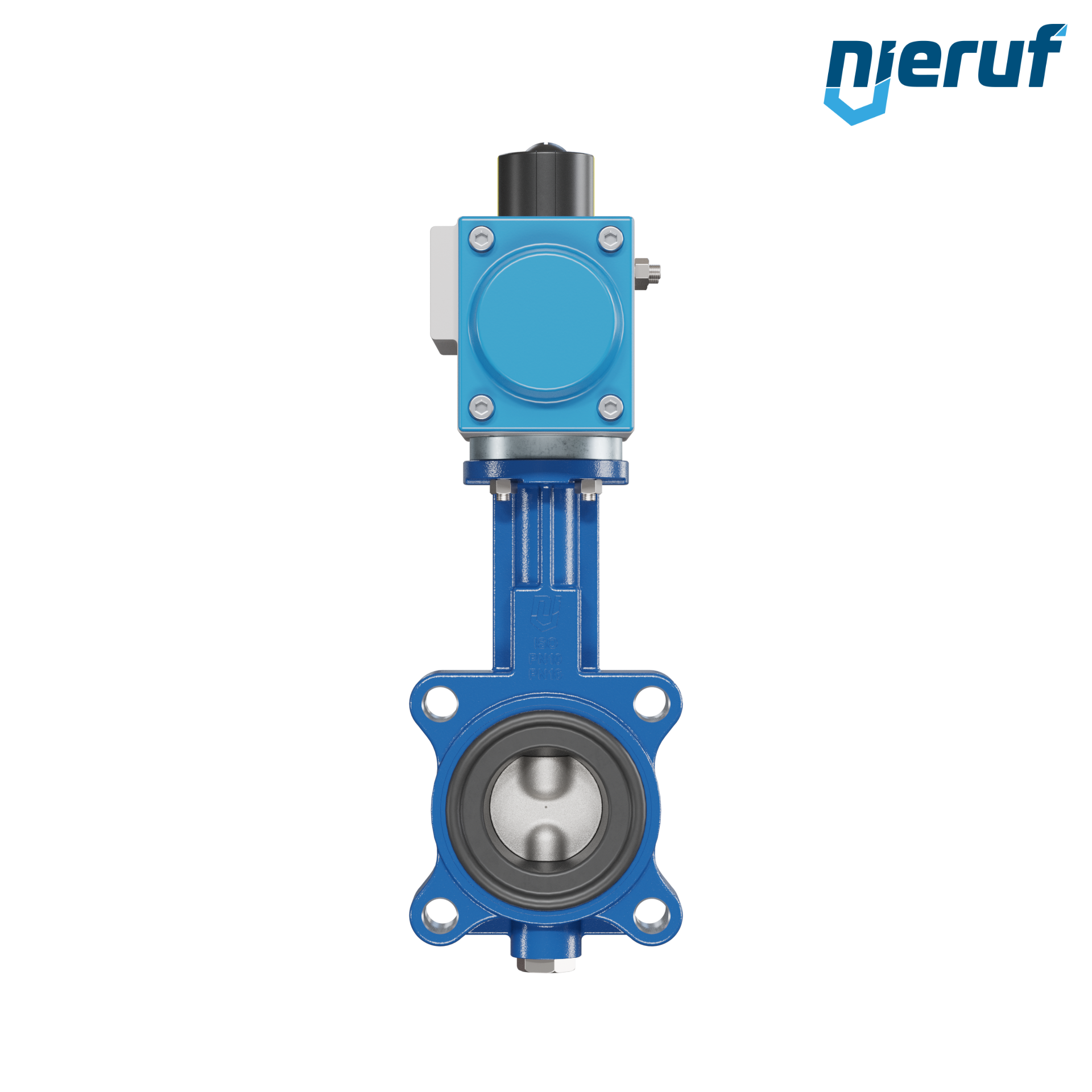 valvola a farfalla DN 50 AK02 NBR-70-nero DVGW gas attuatore pneumatico a semplice effetto chiusura a molla