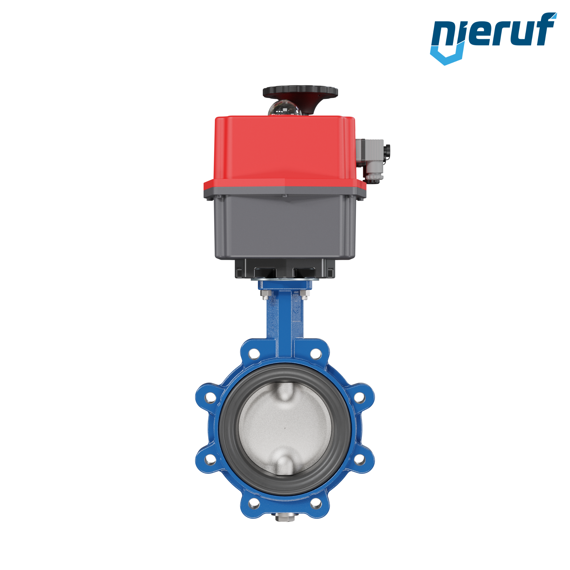 valvola a farfalla DN 125 con orecchie filettate / lug attuatore elettronico 24-240V DVGW-acqua potabile