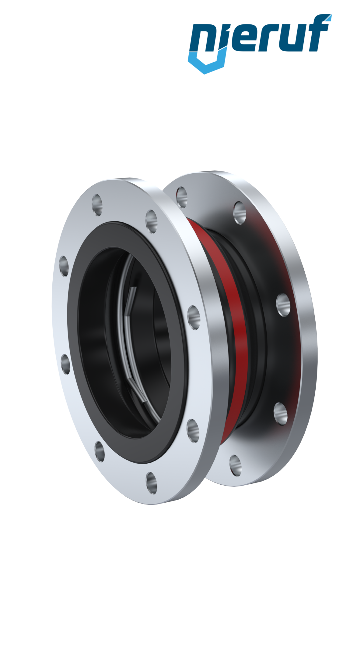 Compensatore o-ring di supporto per il vuoto DN200 versione KP04 flange in acciaio EPDM