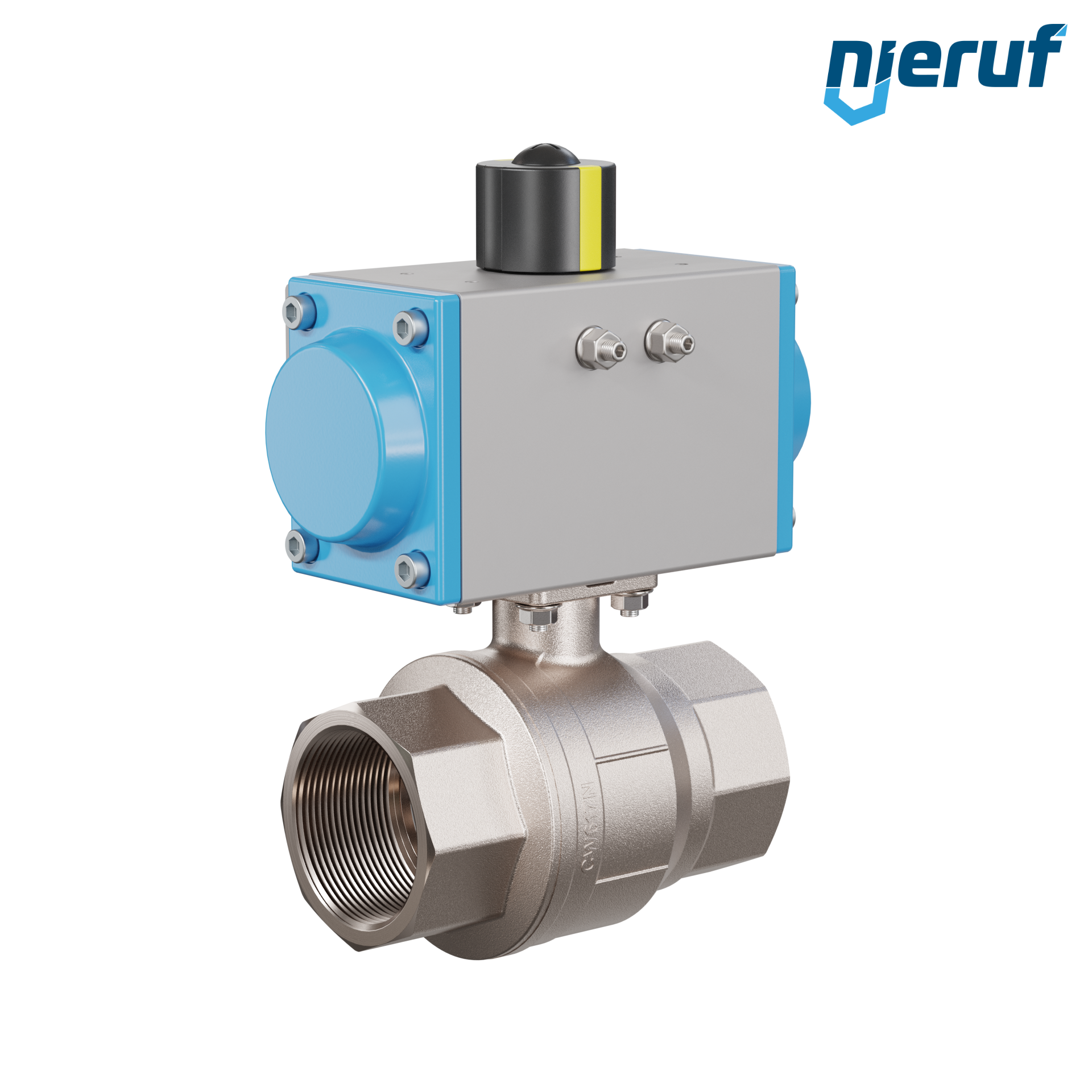 valvola a sfera automatica con manicotto DN50 - 2" pollici azionamento rotativo pneumatico a doppio effetto PK01