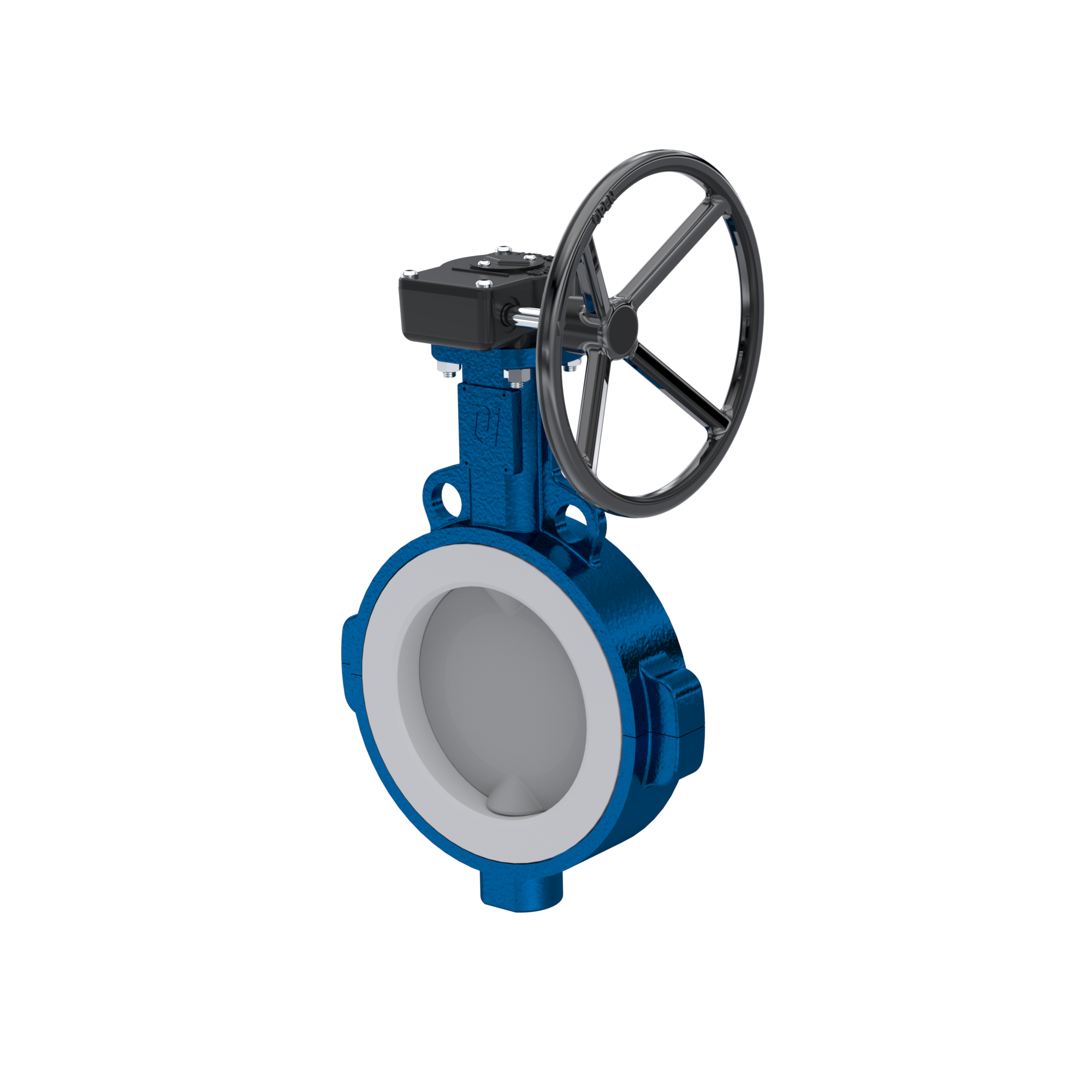 valvola a farfalla PFA PTFE AK09 DN350 ANSI150 volantino manuale inserto in EPDM