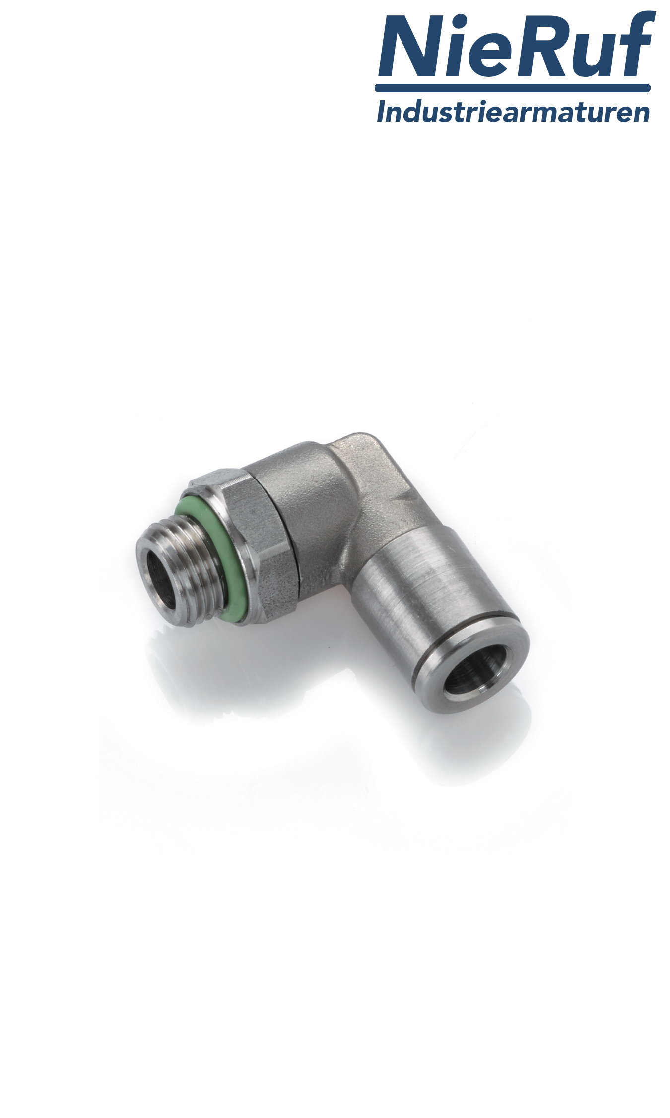 raccordo a gomito con bocchettone EF07 acciaio inossidabile FKM G1/4" D6mm raccordo a gomito con bocchettone EF07 acciaio inossidabile FKM G1/4" D6mm