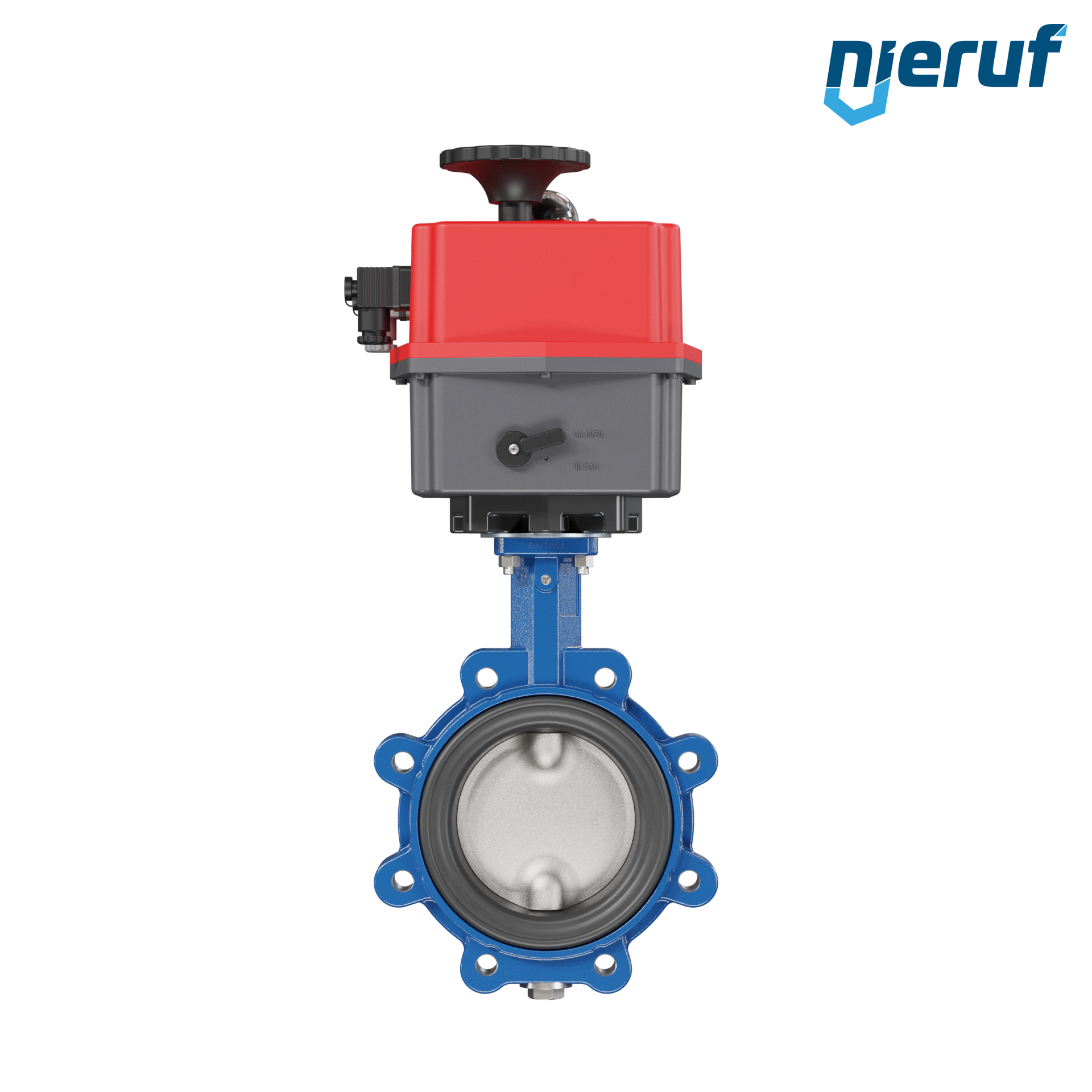 valvola a farfalla DN 125 con orecchie filettate / lug attuatore elettronico 24-240V DVGW-acqua potabile