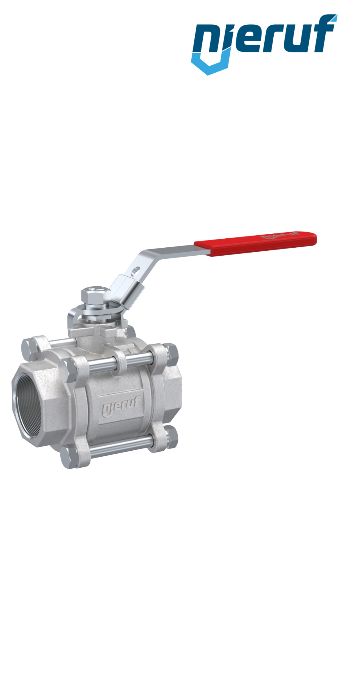 Valvola a sfera in acciaio inossidabile a 3 pezzi DN100 - 4" pollici filettatura interna NPT