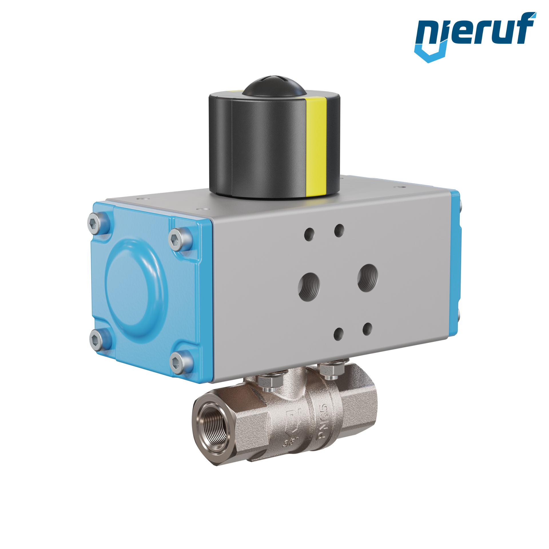 valvola a sfera automatica con manicotto DN8 - 1/4" pollici azionamento rotativo pneumatico a doppio effetto PK01