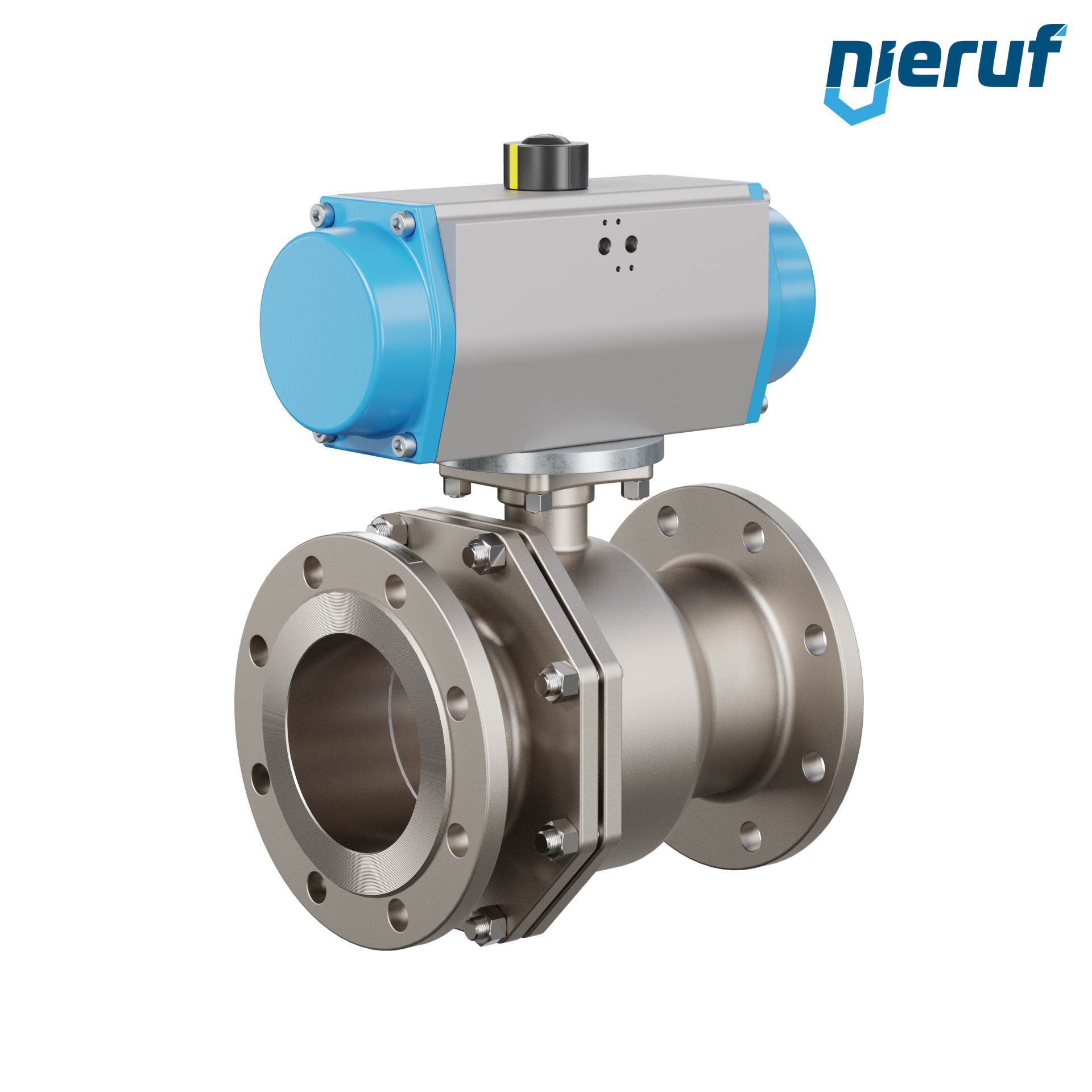 valvola a sfera flangiata DN150 PK05 azionamento rotativo pneumatico a doppio effetto