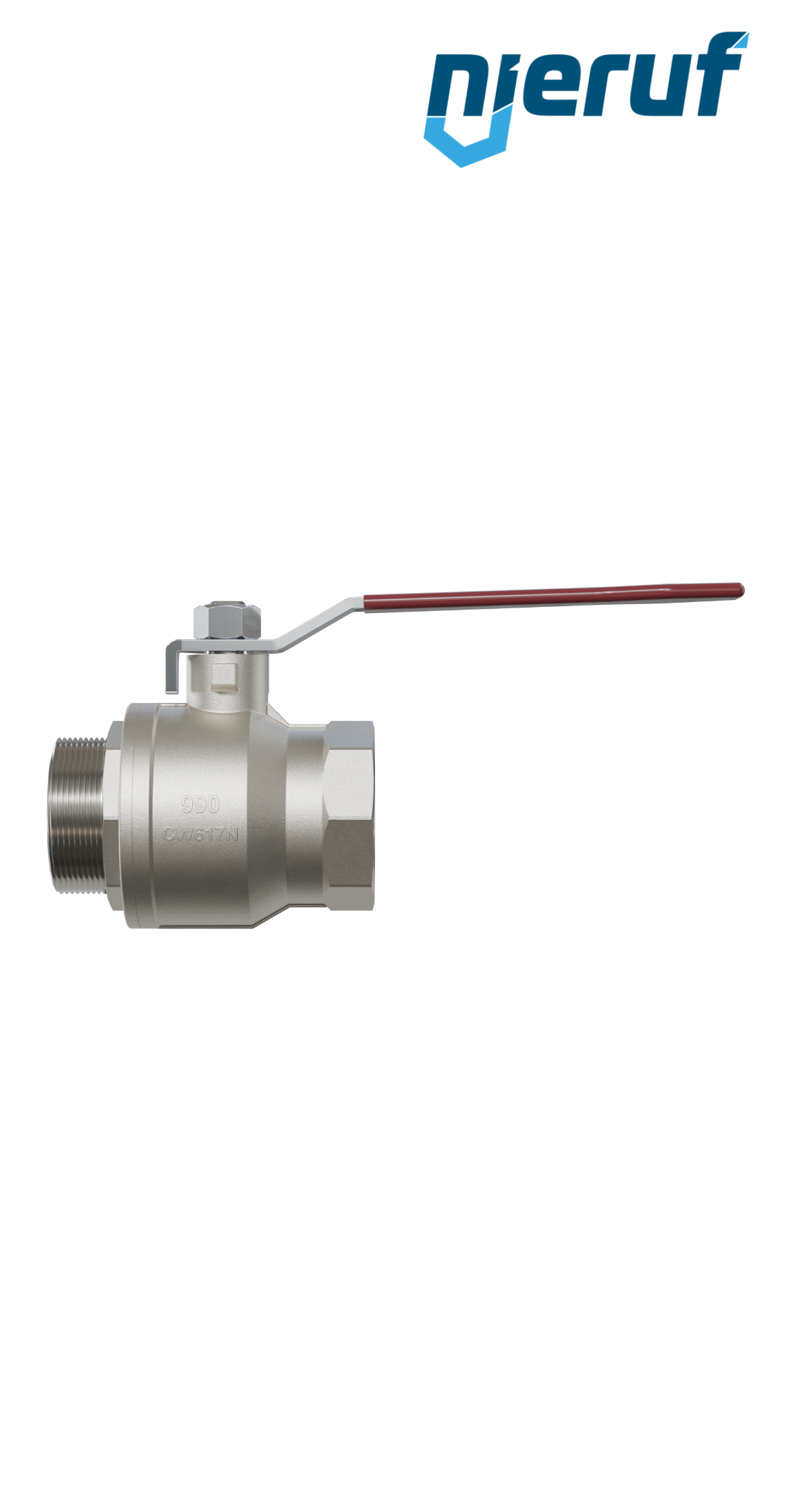 valvola a sfera a 2 vie DN40 - 1 1/2" pollici GK01 filettatura F x M