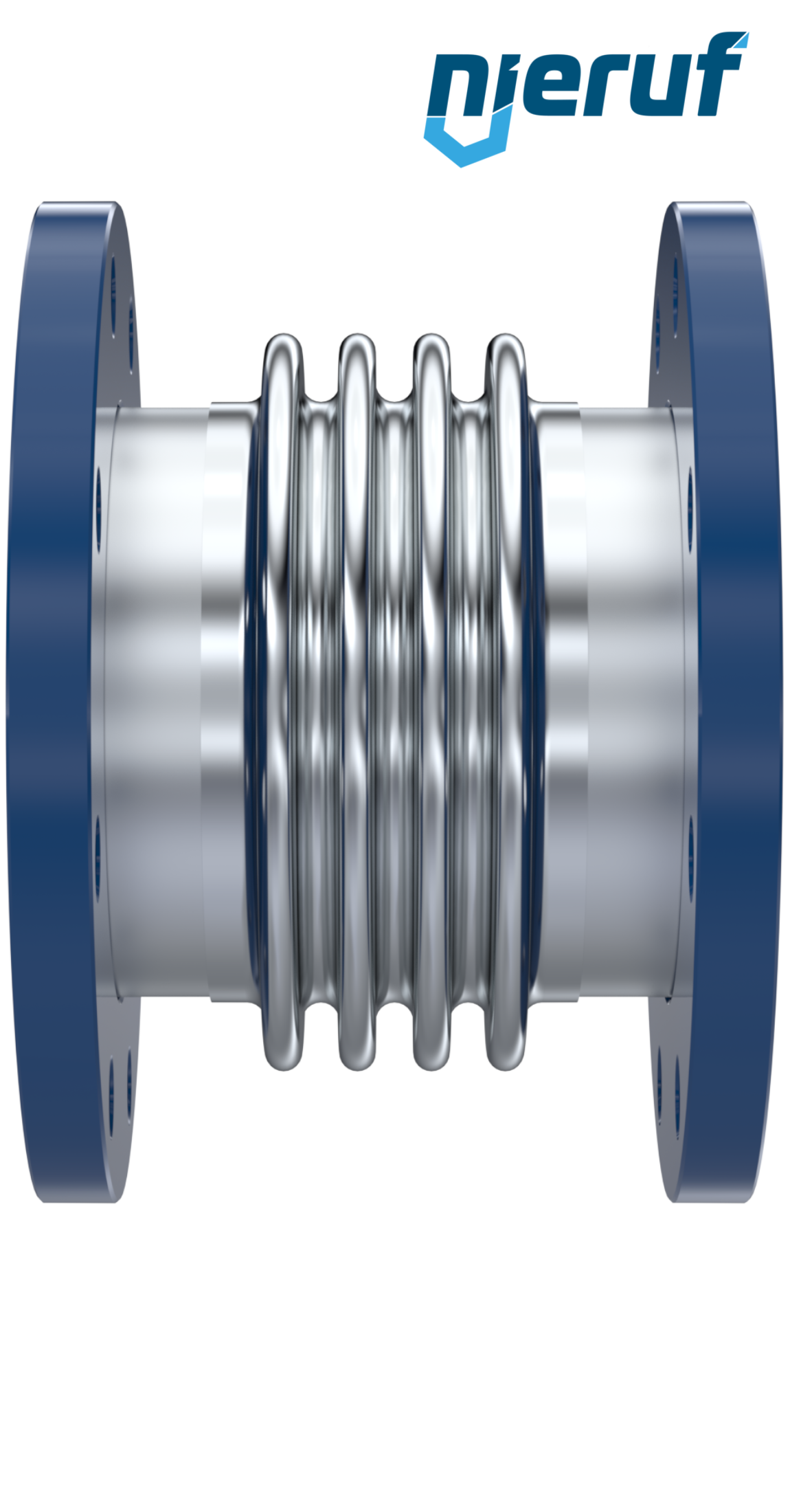 Giunto di dilatazione assiale DN125 versione KP05 flangia svasata e manicotto in acciaio inox