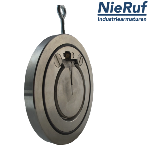valvola di ritegno a clapet tipo wafer con molla DN125 ZR04 acciaio inossidabile 1.4408 / A351 CF8M metallo