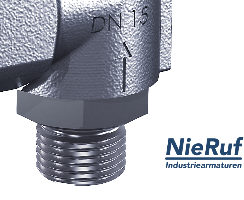 valvola di sicurezza 1/2" F  x 1" F SV05 fluidi liquidi neutri, acciaio inox NBR