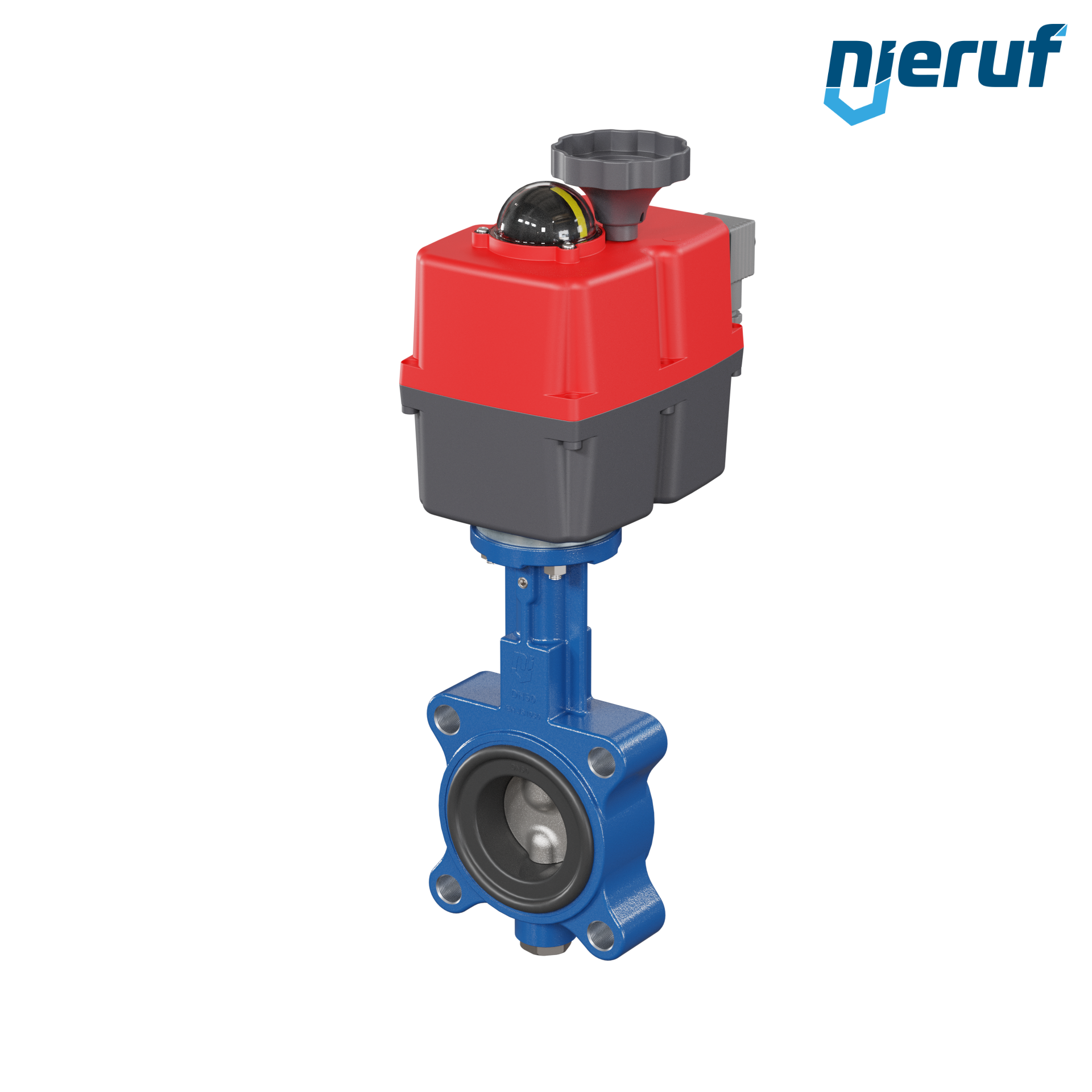 valvola a farfalla DN 50 con orecchie filettate / lug attuatore elettronico 24-240V DVGW-acqua potabile