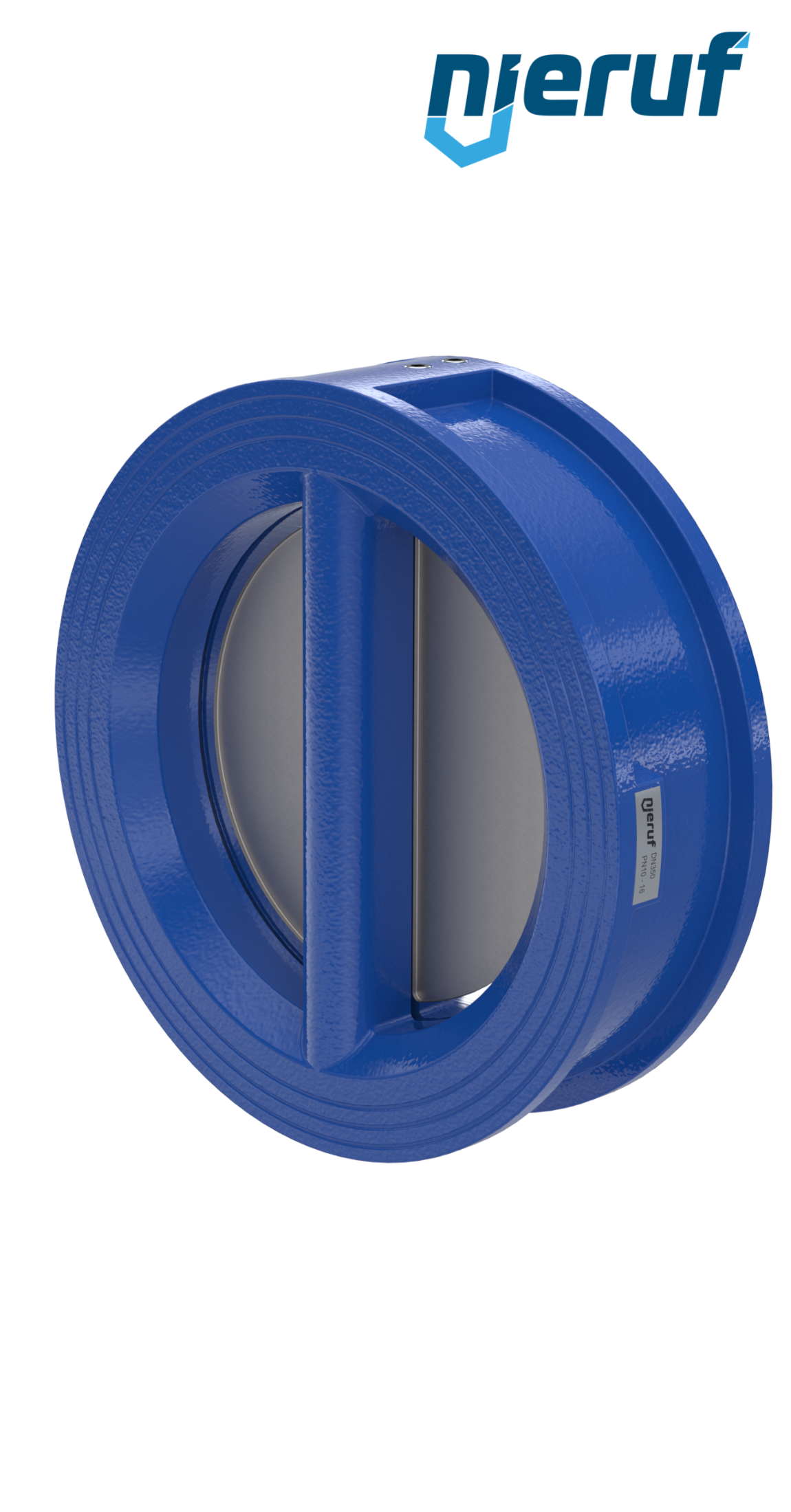 valvola di ritegno a doppio battente DN350 ANSI150 DR02 ANSI 150 GGG40 con rivestimento epossidico blu 180µm  EPDM