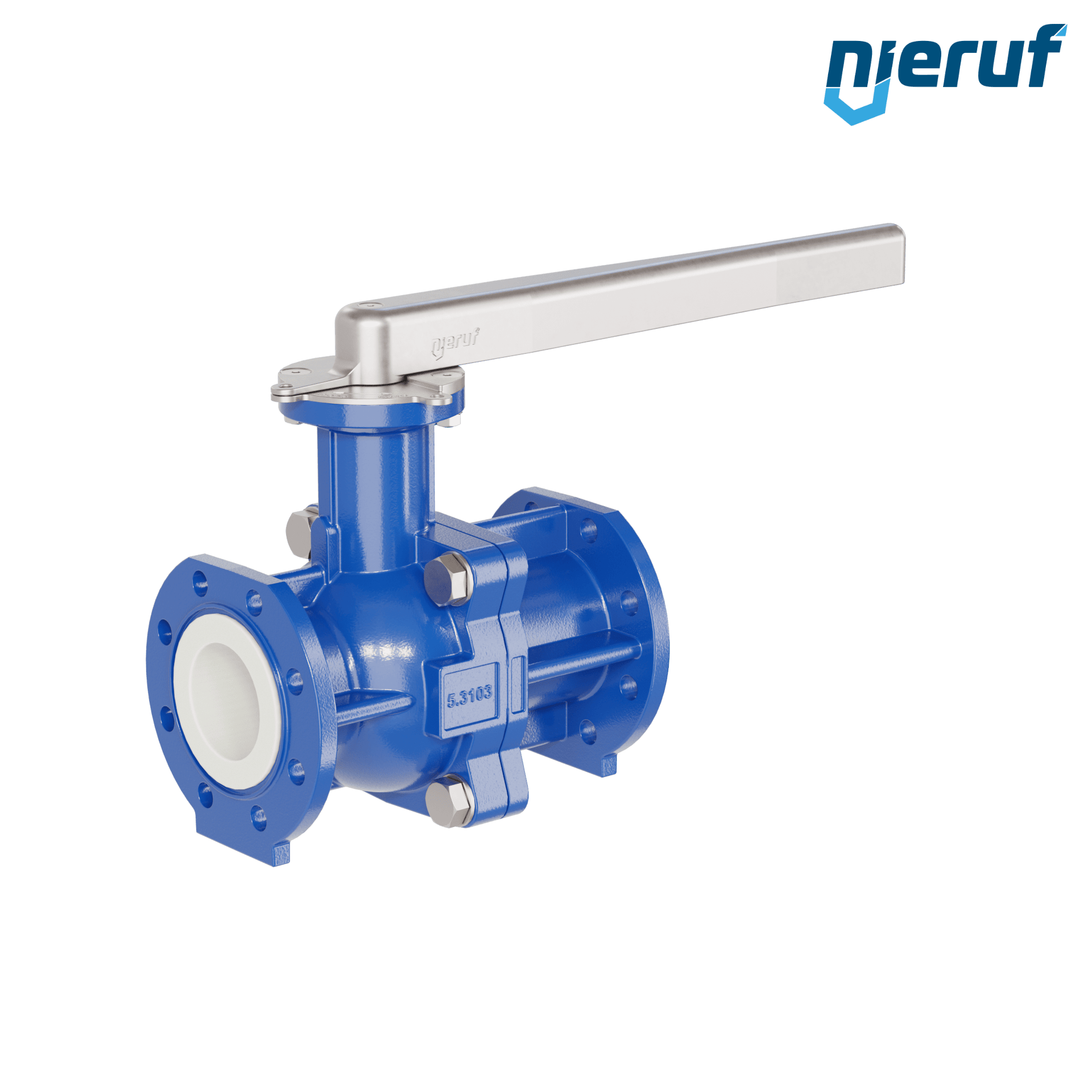 valvola a sfera flangiata PFA FK13 DN80 - 3" pollici PN10/16 in ghisa sferoidale 5.3103 con leva in acciaio valvola a sfera flangiata PFA FK13 DN80 - 3" pollici PN10/16 in ghisa sferoidale 5.3103 con leva in acciaio