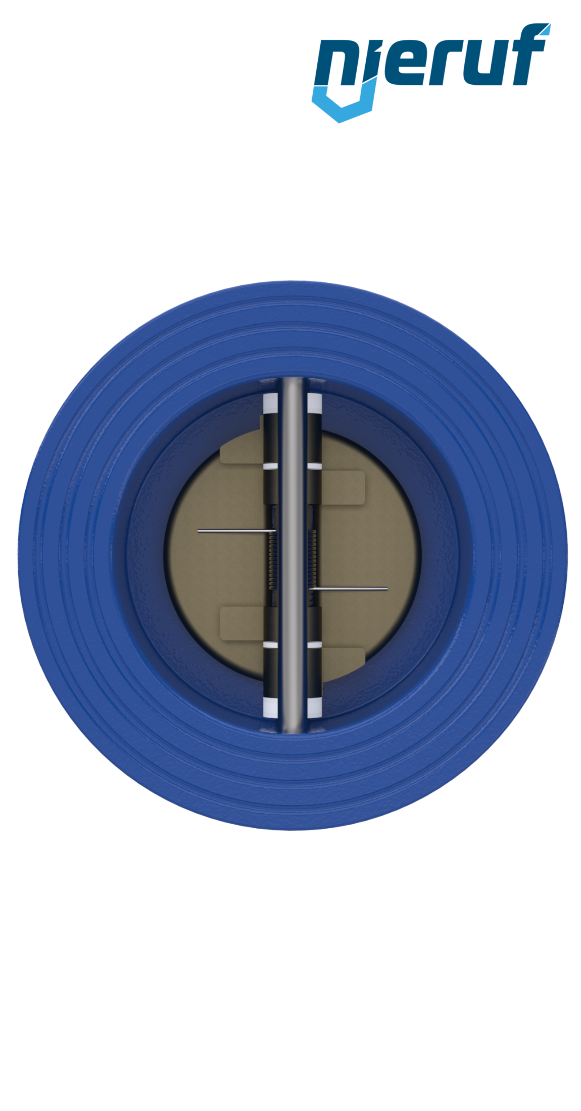 valvola di ritegno a doppio battente DN50 ANSI150 DR04 ANSI 150 GGG40 con rivestimento epossidico blu 180µm  NBR