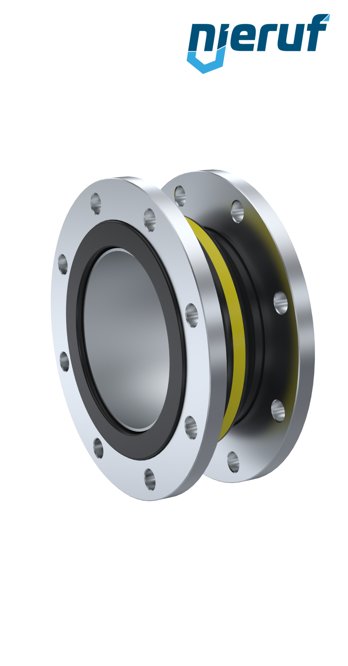 Compensatore piastra di rinforzo DN65 versione KP04 flange in acciaio NBR