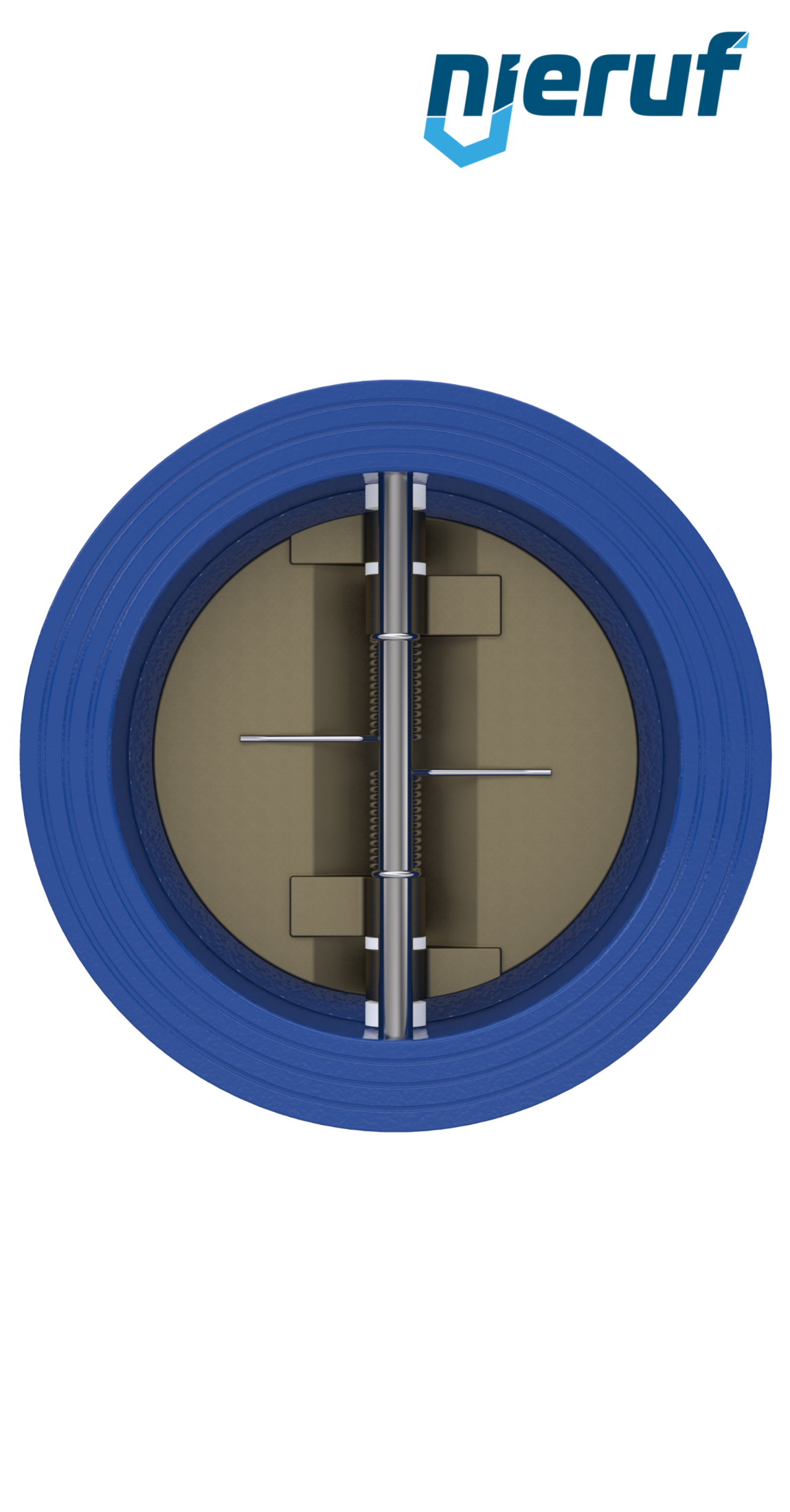 valvola di ritegno a doppio battente DN125 ANSI150 DR04 ANSI 150 GGG40 con rivestimento epossidico blu 180µm  NBR