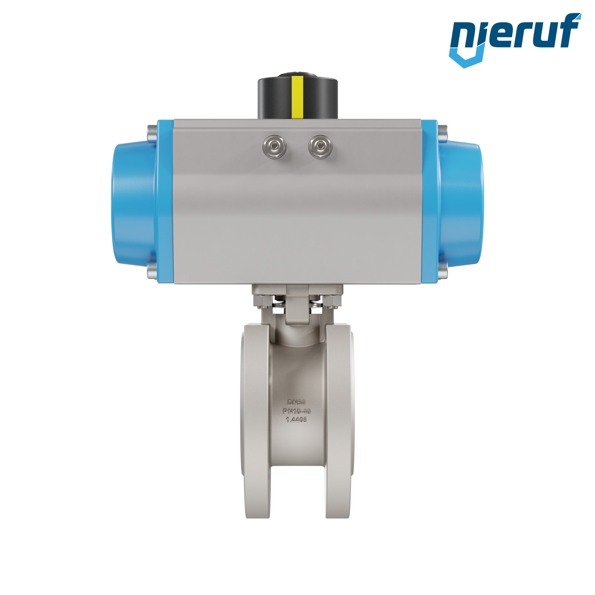 valvola a sfera flangiata dal design compatto DN50 PK07 azionamento rotativo pneumatico a semplice effetto