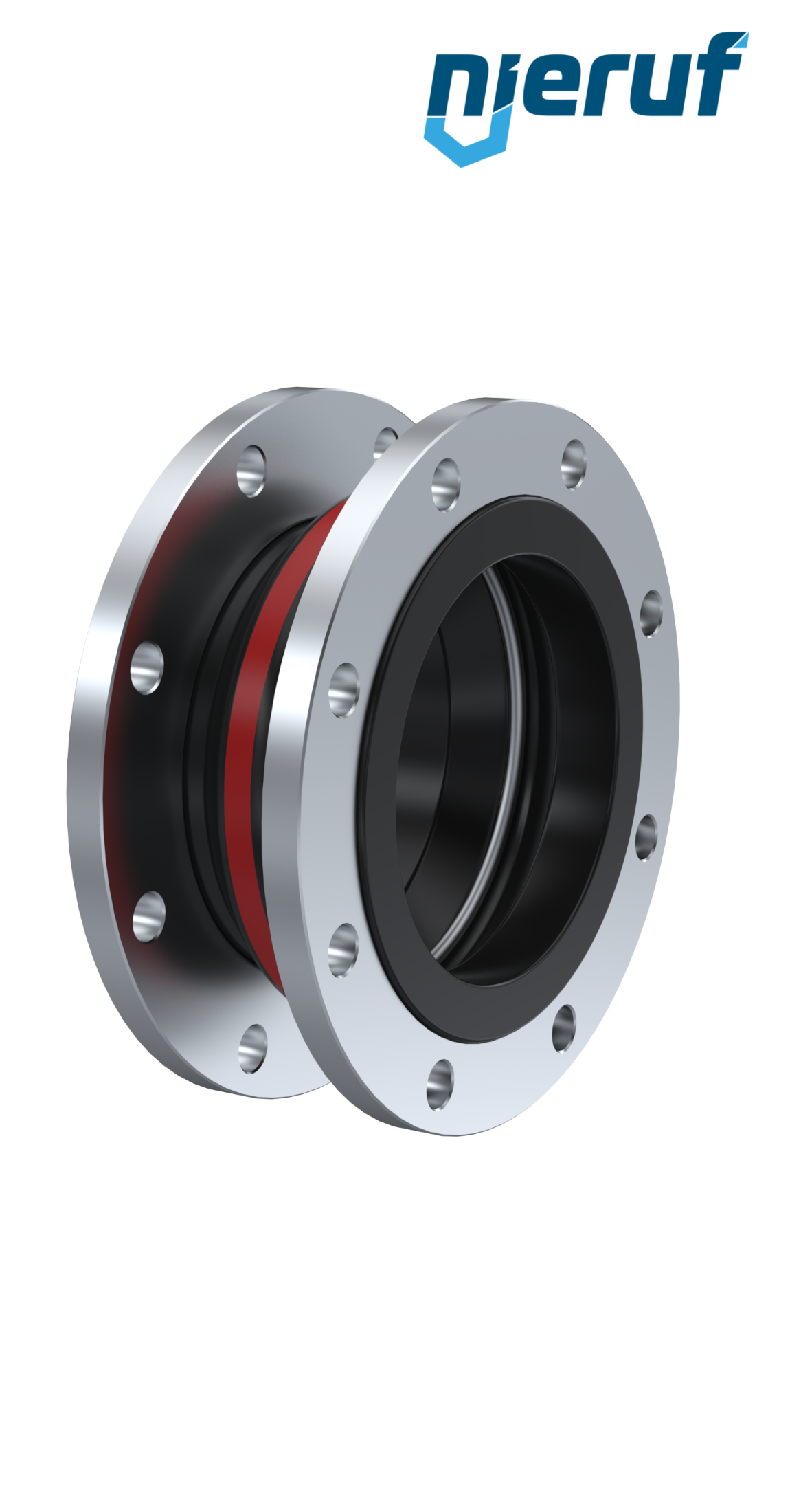 Compensatore o-ring di supporto per il vuoto DN200 versione KP04 flange in acciaio EPDM