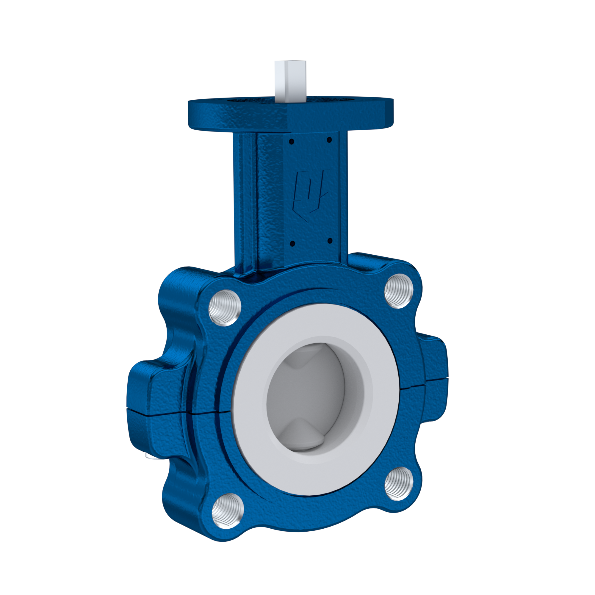 valvola a farfalla PTFE AK10 DN50 PN10-PN16 senza leva inserto in silicone