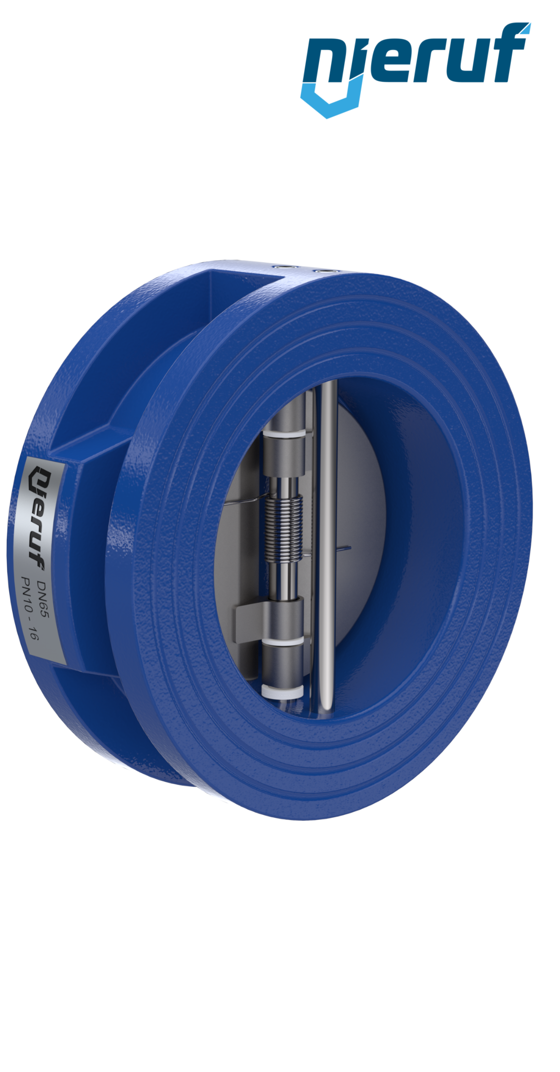 valvola di ritegno a doppio battente DN65 ANSI150 DR01 ANSI 150 GGG40 con rivestimento epossidico blu 180µm  EPDM