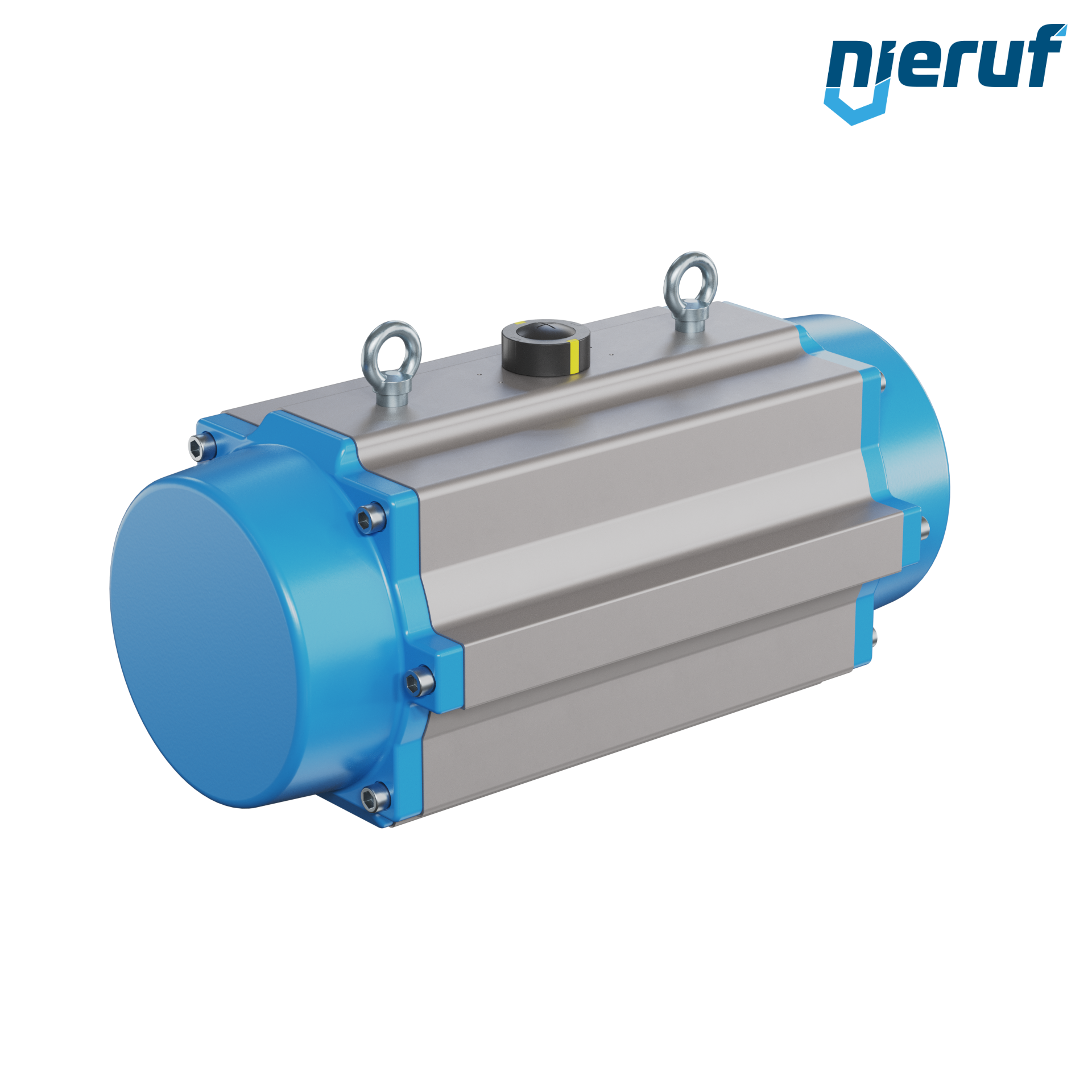attuatore pneumatico AN02 a singolo effetto, chiusura a molla versione per alta temperatura GS-300 90° con 6 molle