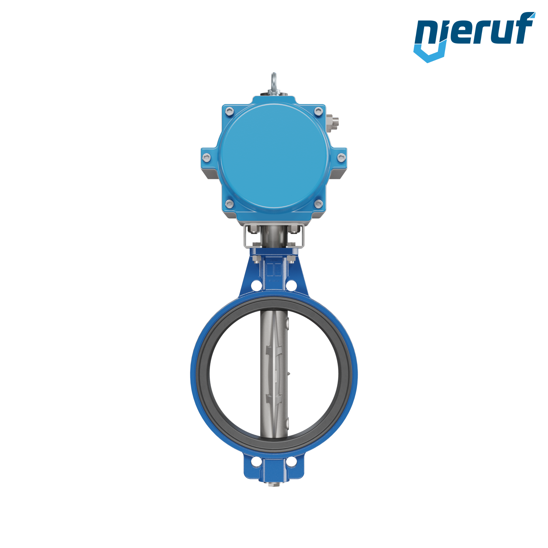 valvola a farfalla DN 400 AK01 NBR-70-nero DVGW gas attuatore pneumatico a semplice effetto apertura a molla