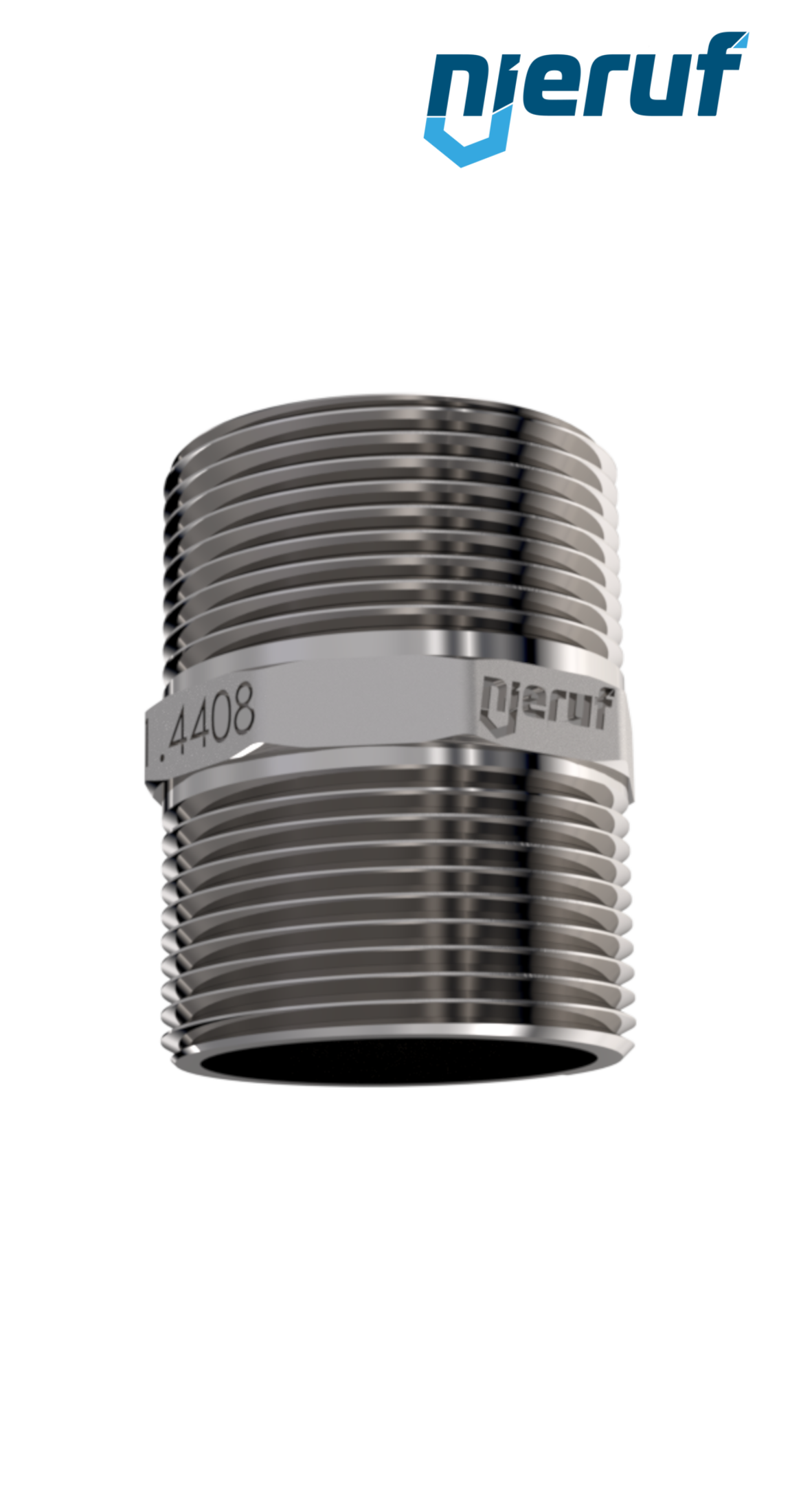 nipplo doppio 1/8" pollici filett. esterna acciaio inossidabile 316 nipplo doppio 1/8" pollici filett. esterna acciaio inossidabile 316