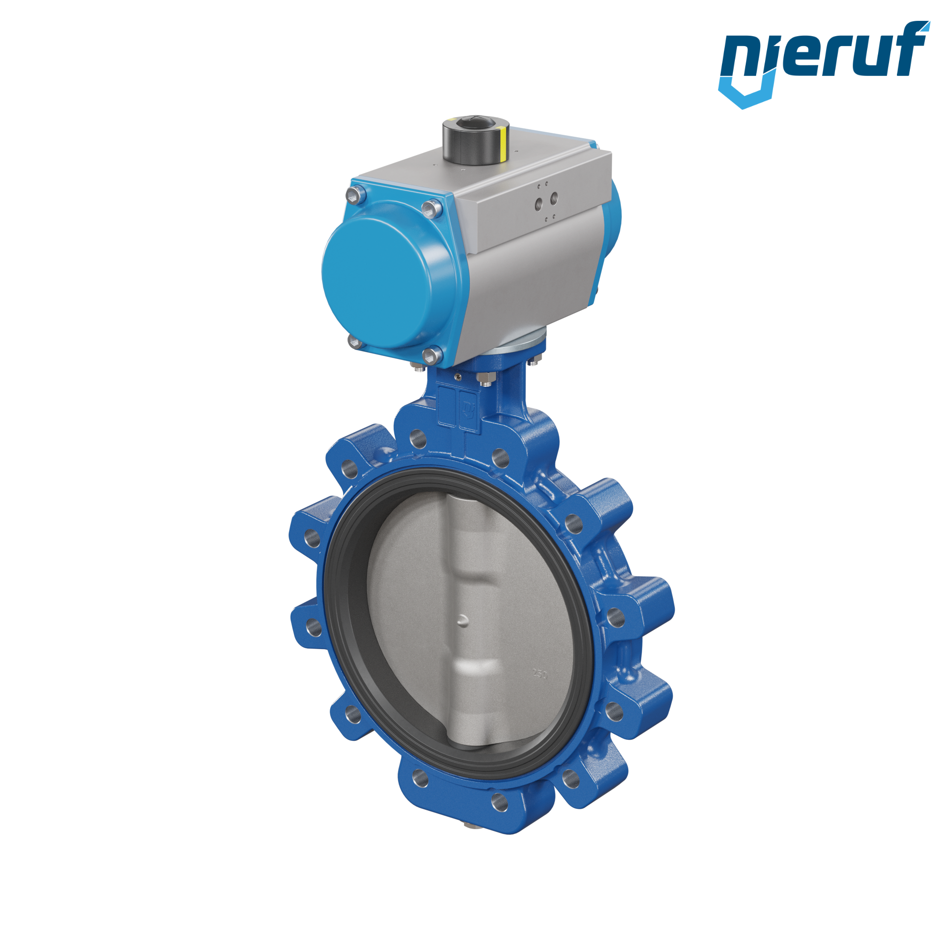 valvola a farfalla DN250 AK02 EPDM DVGW acqua potabile, WRAS, ACS, W270 attuatore pneumatico a doppio effetto