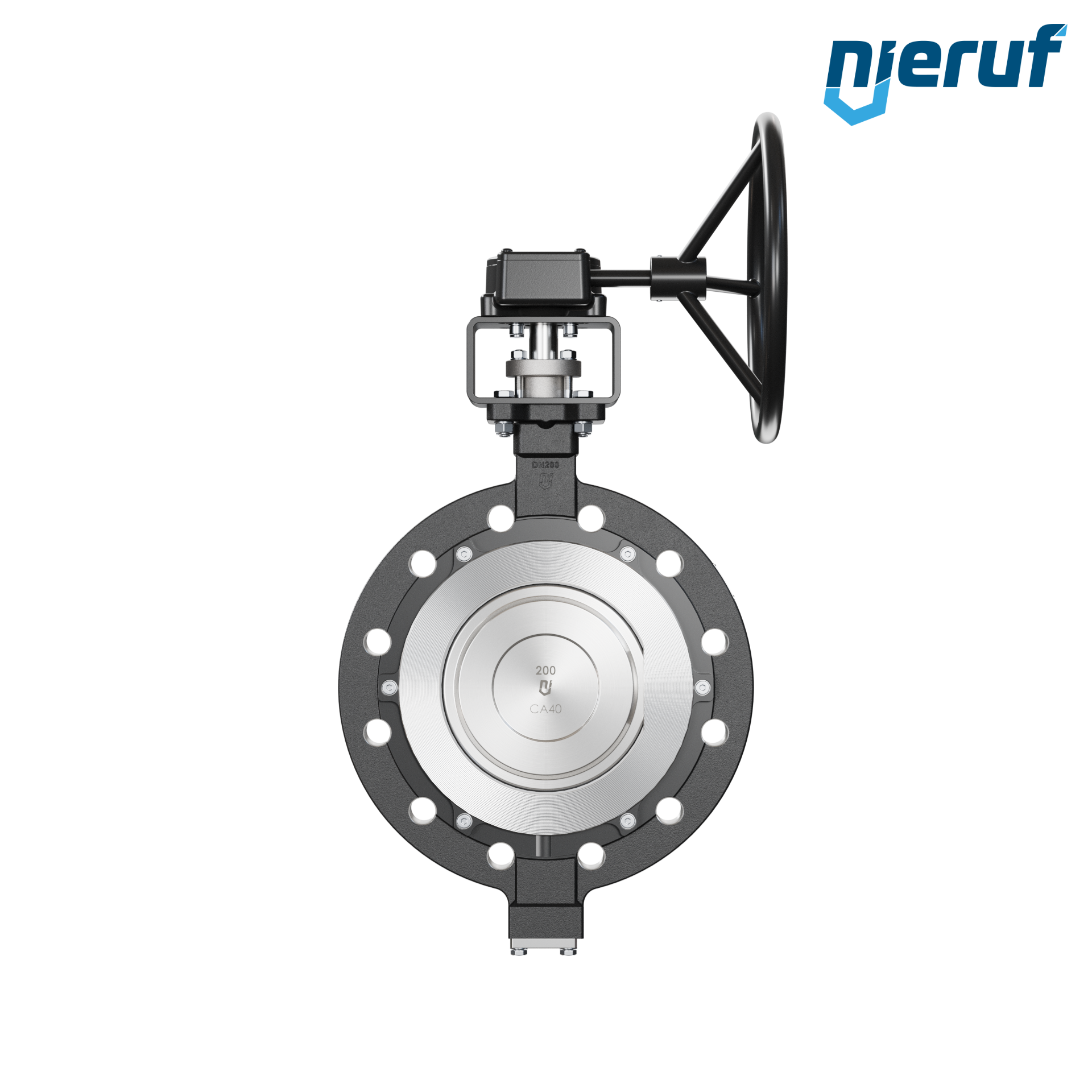 valvola a farfalla doppio eccentrico AK12 DN 200 PN40 volantino