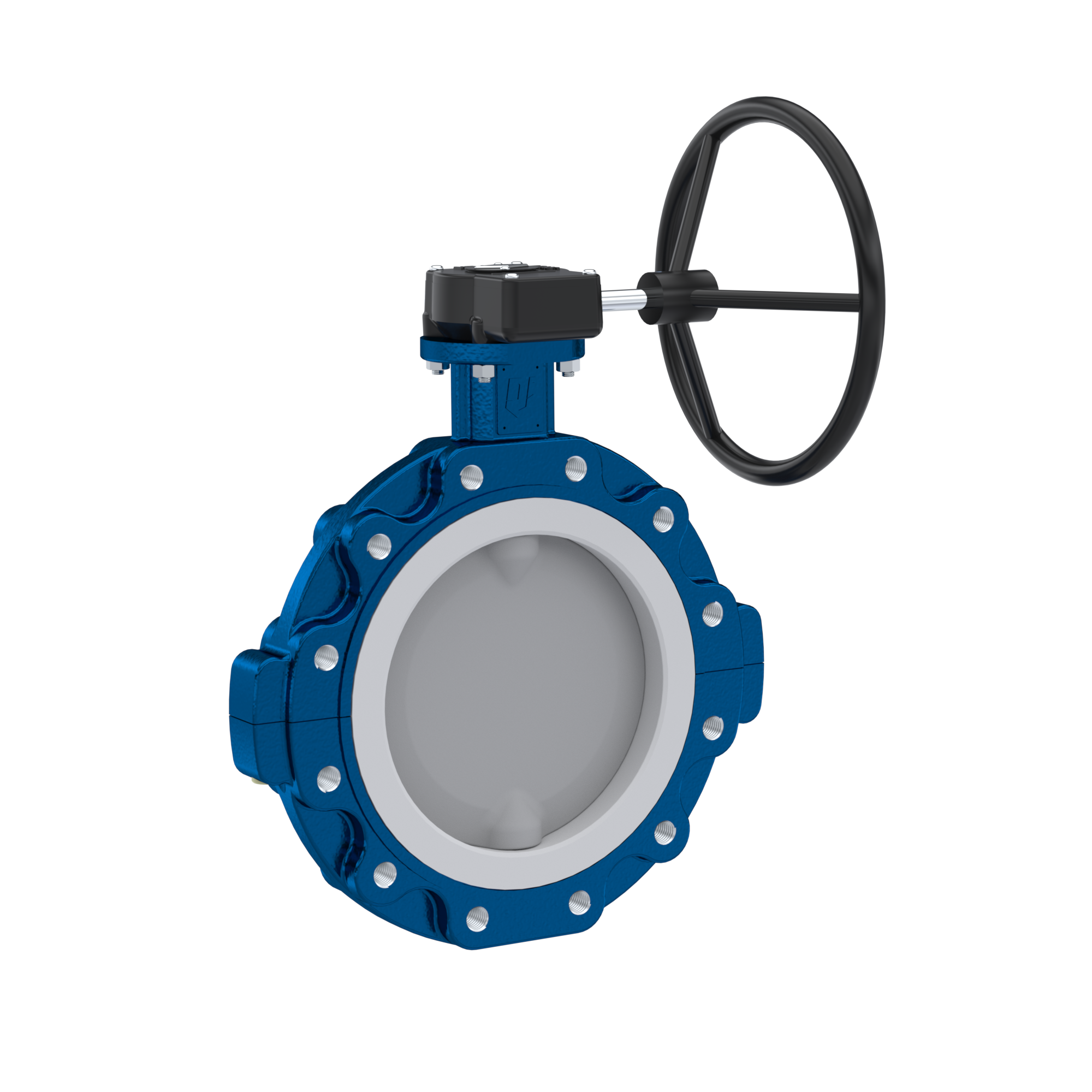 valvola a farfalla PTFE AK10 DN400 ANSI150 volantino manuale inserto in EPDM