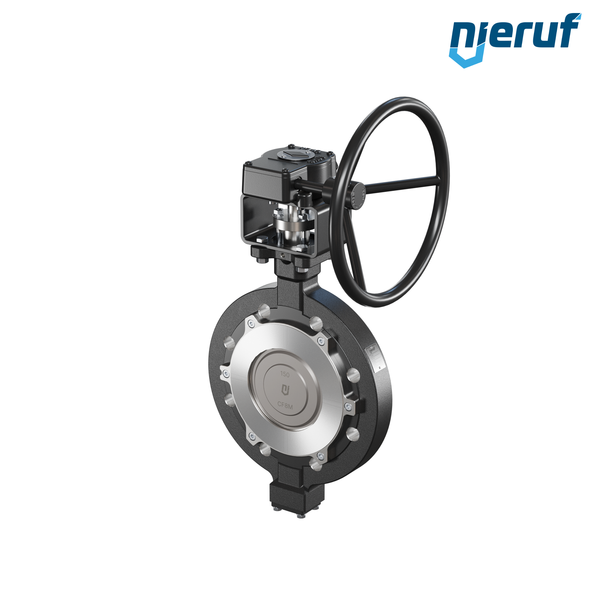 valvola a farfalla triplo eccentrico acciaio fuso AK14 DN 150 ANSI150 volantino