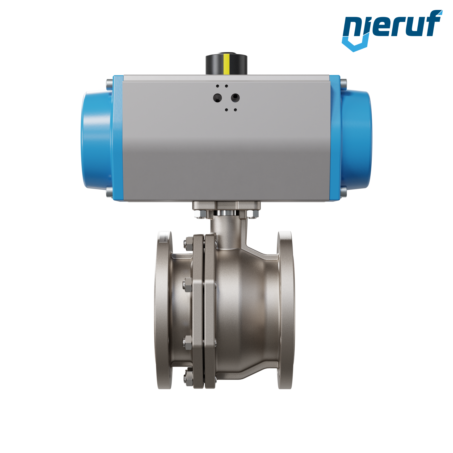 valvola a sfera flangiata DN100 PK05 azionamento rotativo pneumatico a semplice effetto
