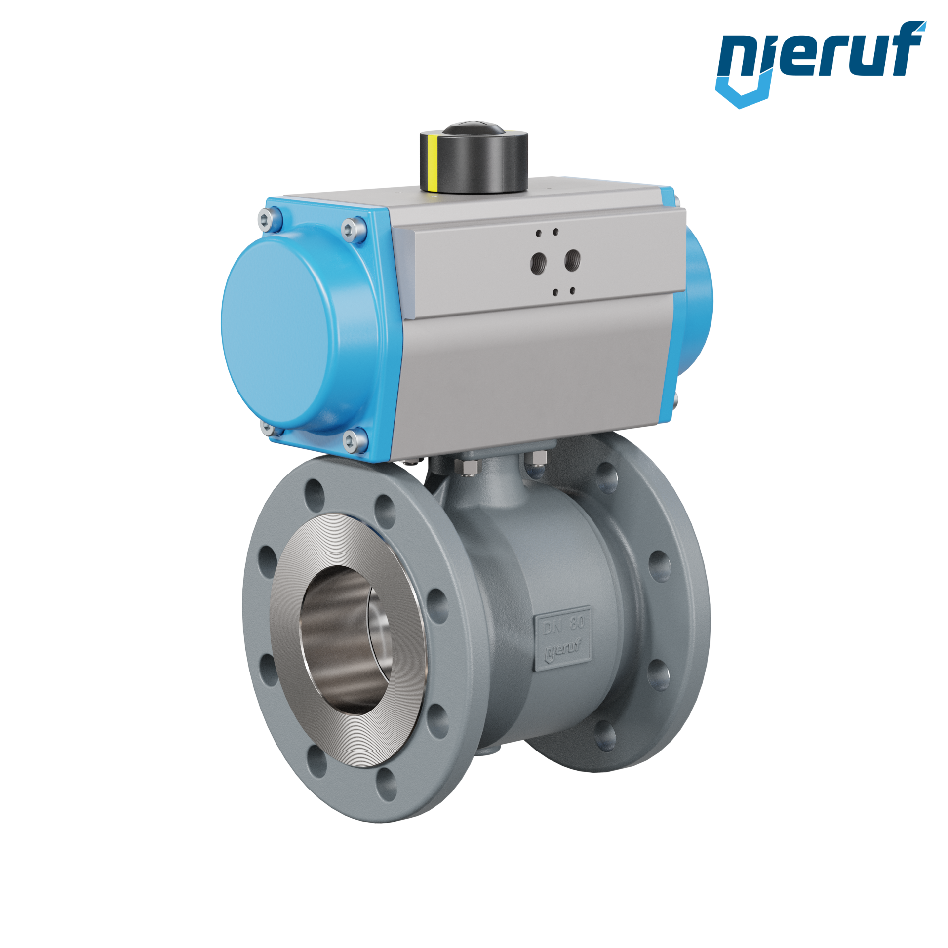 valvola a sfera automatica DN80 - 3" pollici PK04 azionamento rotativo pneumatico a semplice effetto apertura a molla