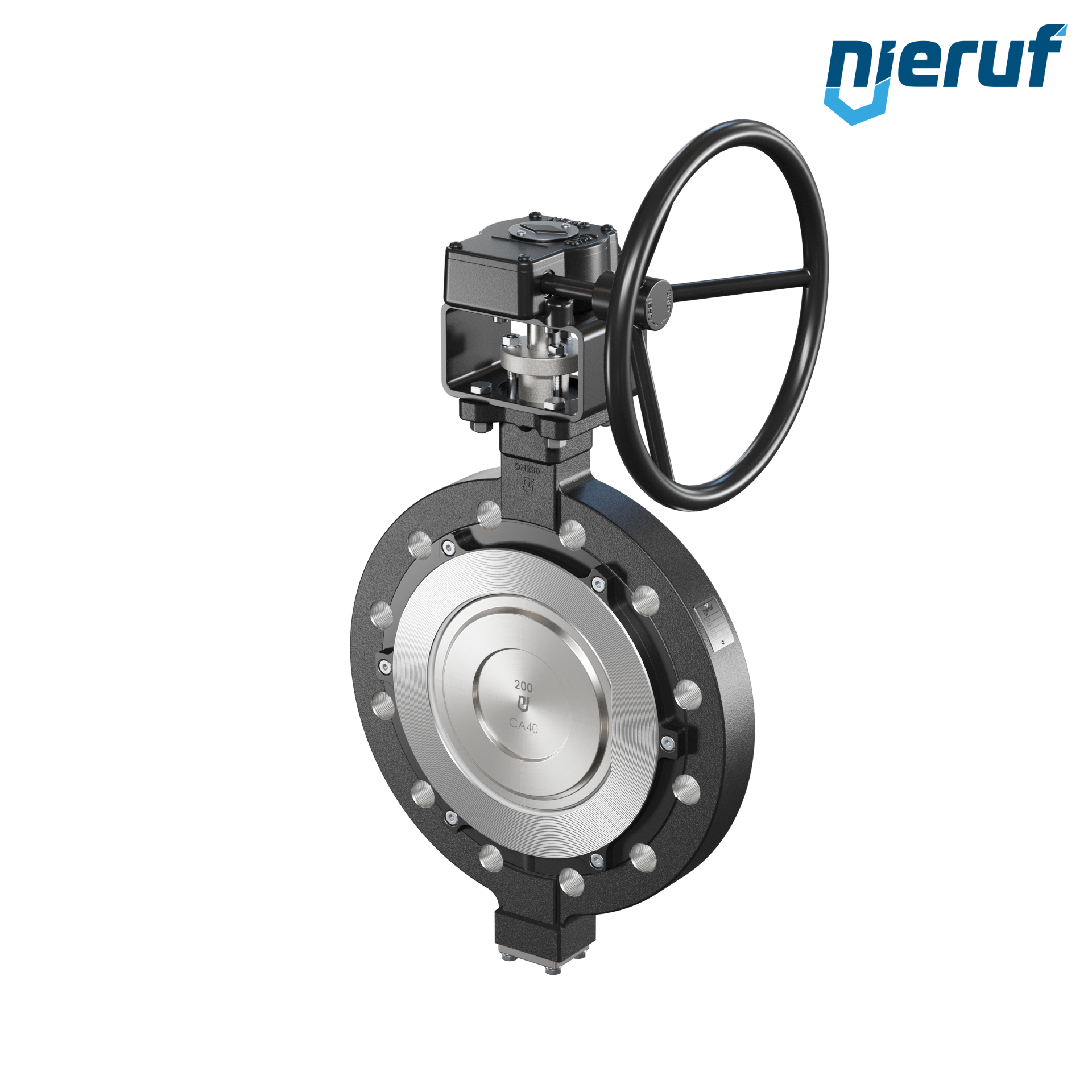 valvola a farfalla doppio eccentrico AK12 DN 200 PN40 volantino