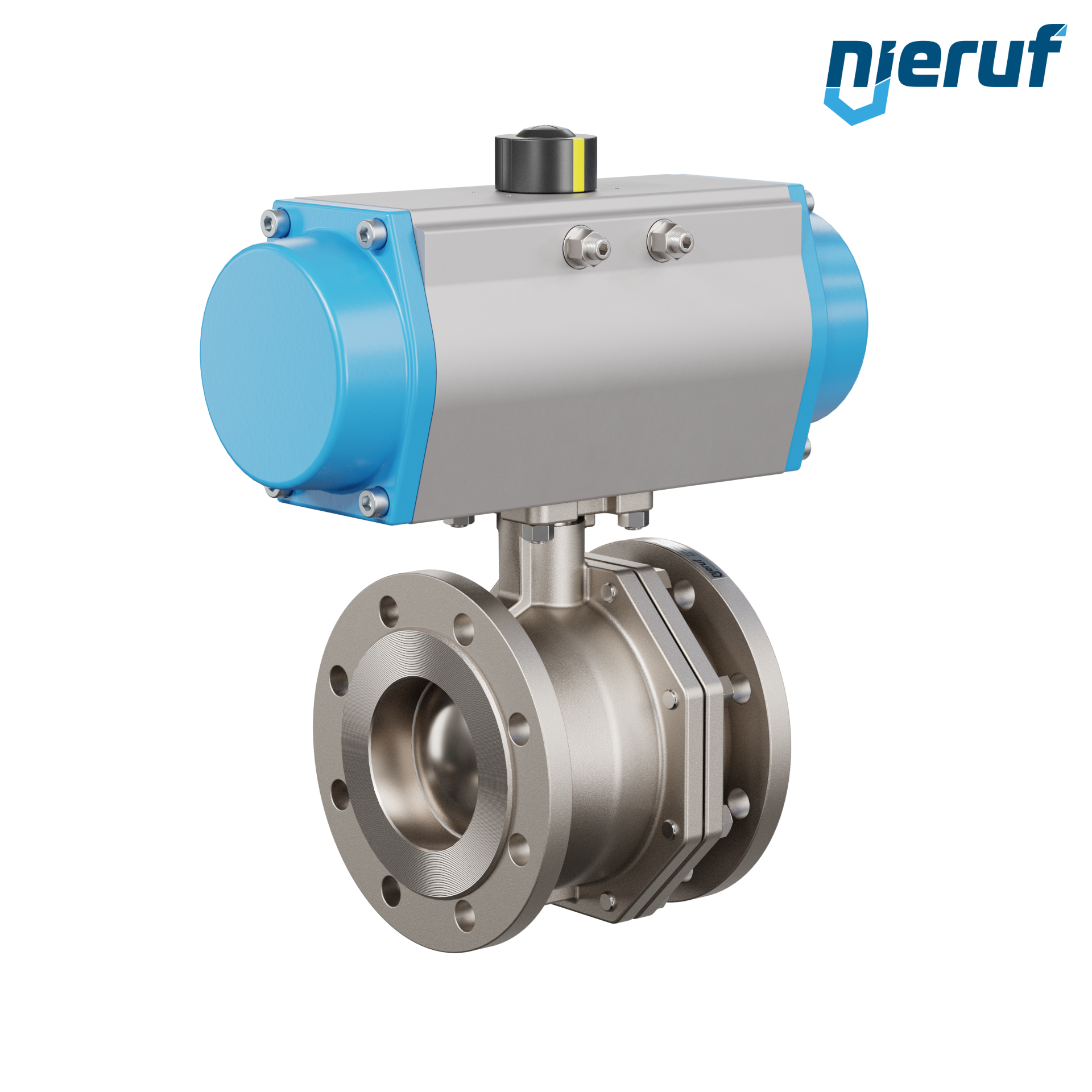 valvola a sfera flangiata DN100 PK05 azionamento rotativo pneumatico a semplice effetto