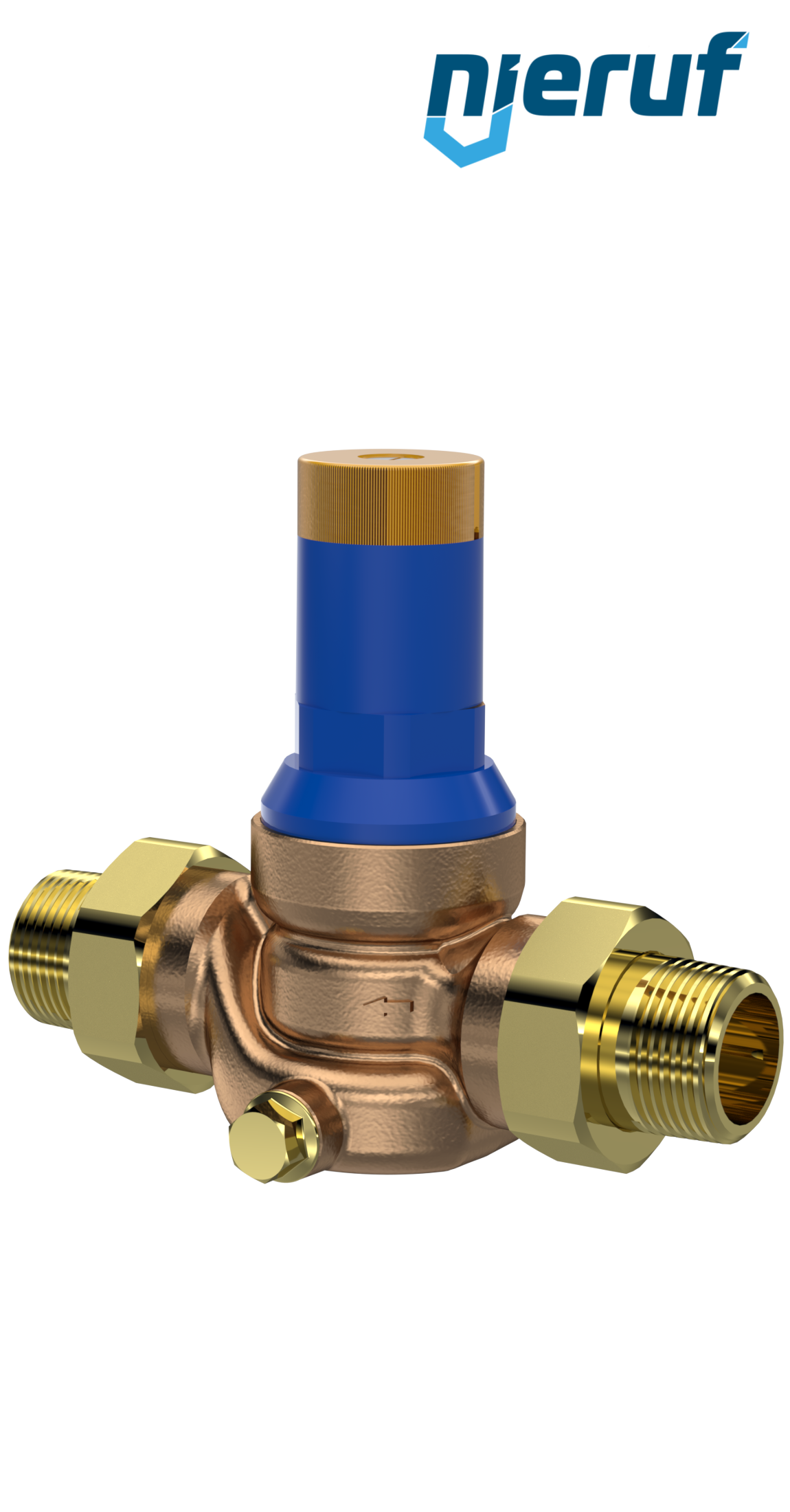 riduttore di pressione acqua potabile 1" pollici DM09 ottone rosso EPDM 1.5 - 6.0 bar