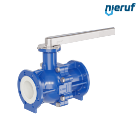 valvola a sfera flangiata PFA FK13 DN100 - 4" pollici PN10/16 in ghisa sferoidale 5.3103 con leva in acciaio