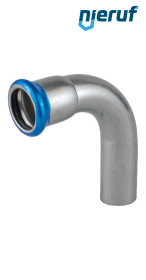Raccordo a gomito 90° a pressare F x M DN15 - 18,0 mm acciaio inox